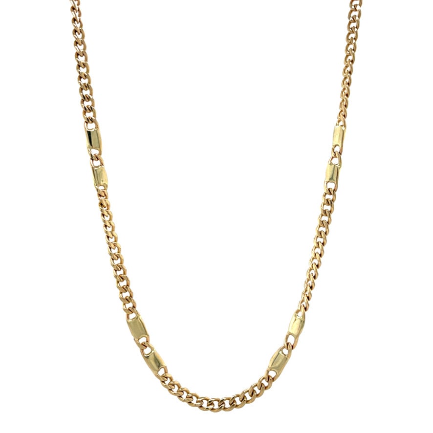 Gouden vintage fantasie collier 14 krt