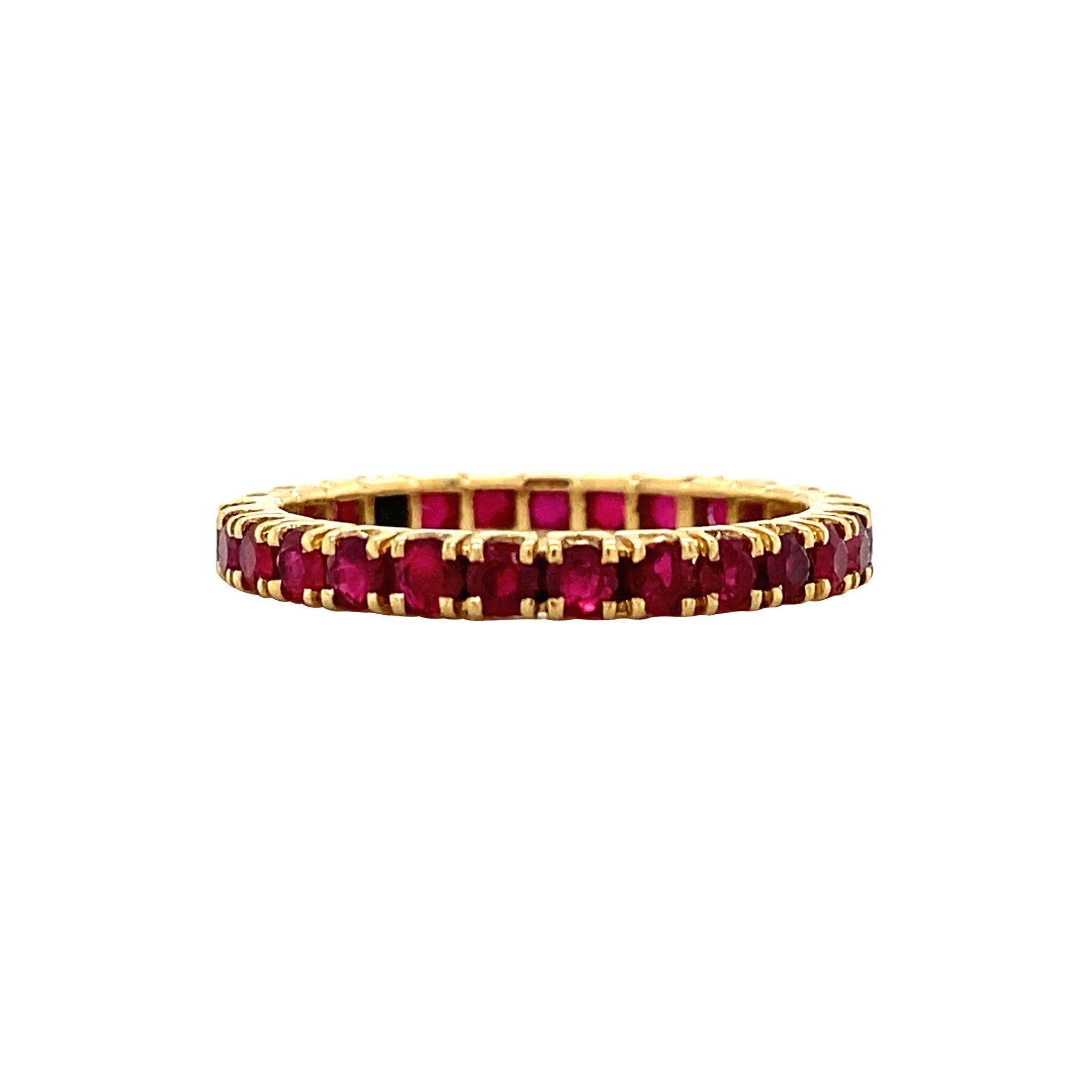 Gold alliance ring with natural ruby 18 krt
