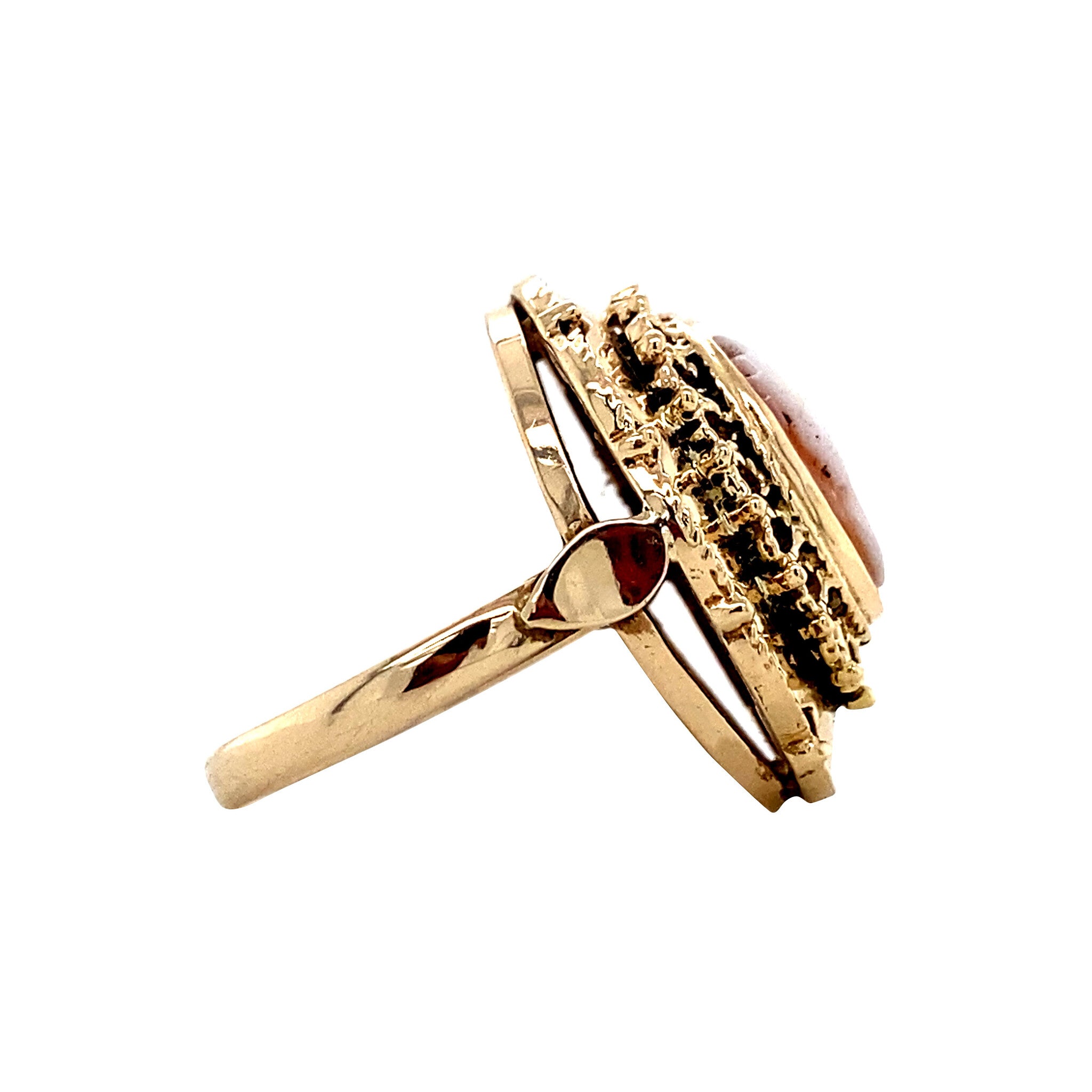 Gold ring with cameo 14 kt