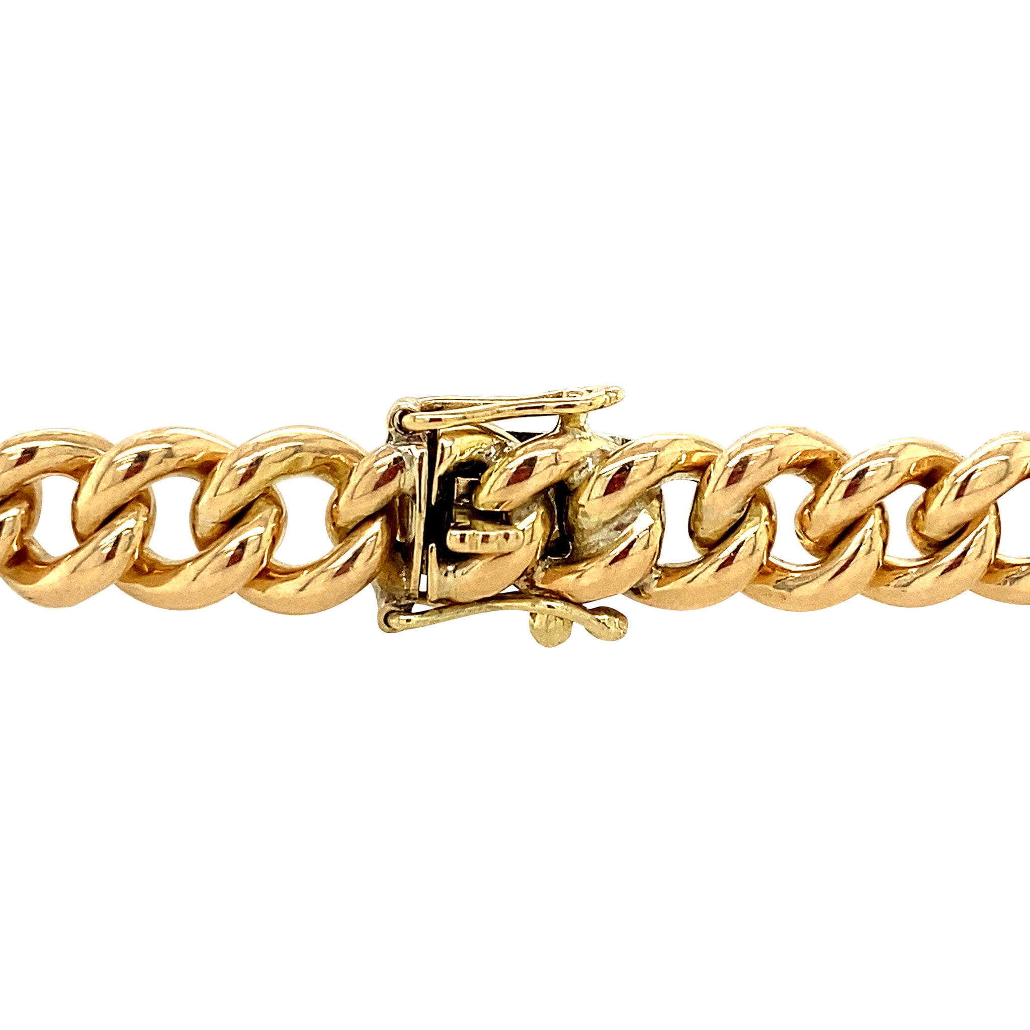 Gold bracelet gourmet 19 cm 14 krt