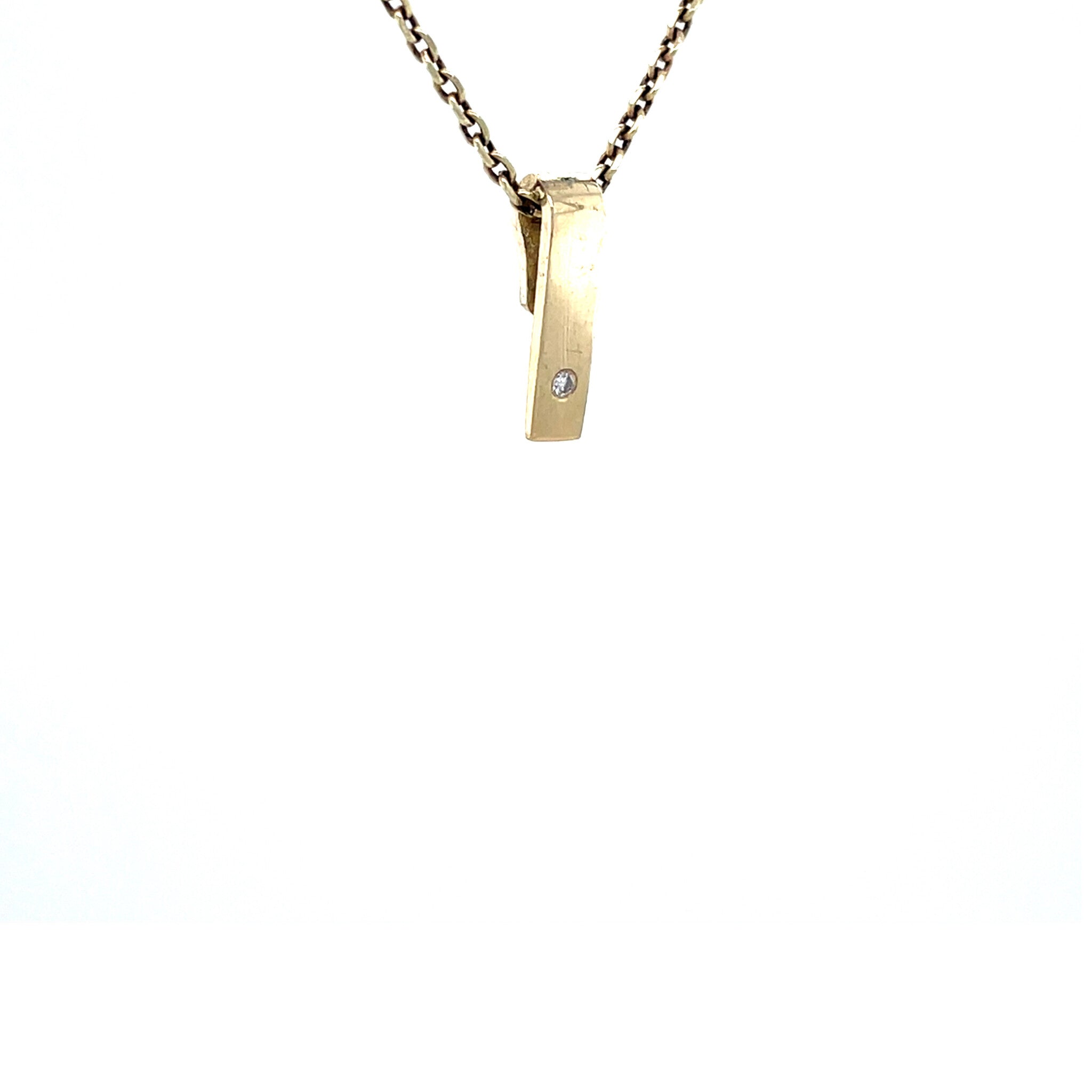 Vintage gold pendant with diamond, 14 kt
