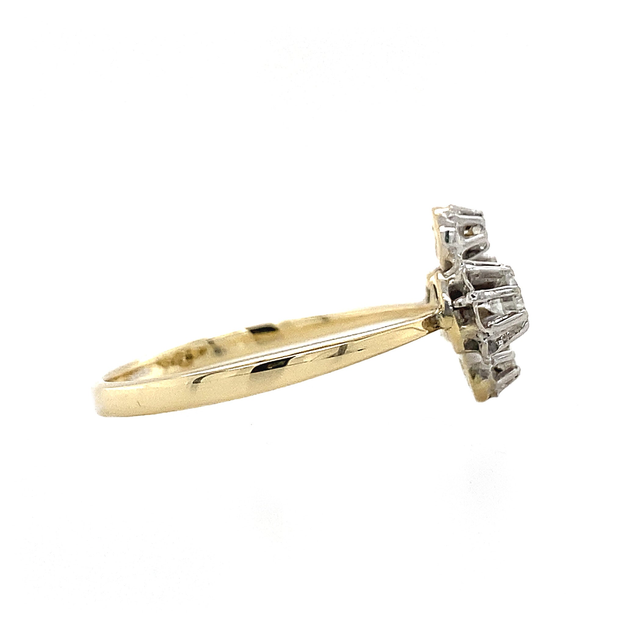 Gouden ring met diamant 14 krt