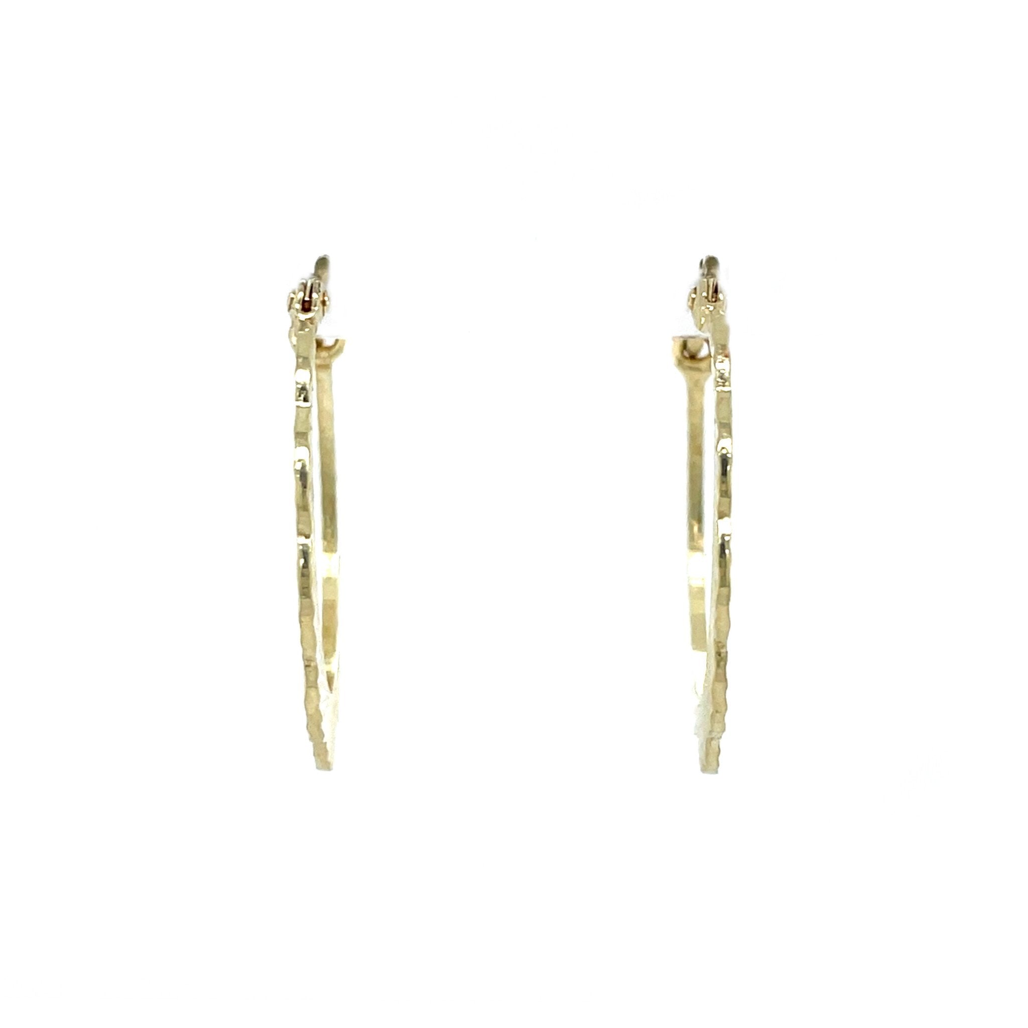 Gouden vintage fantasie oorringen 14 krt