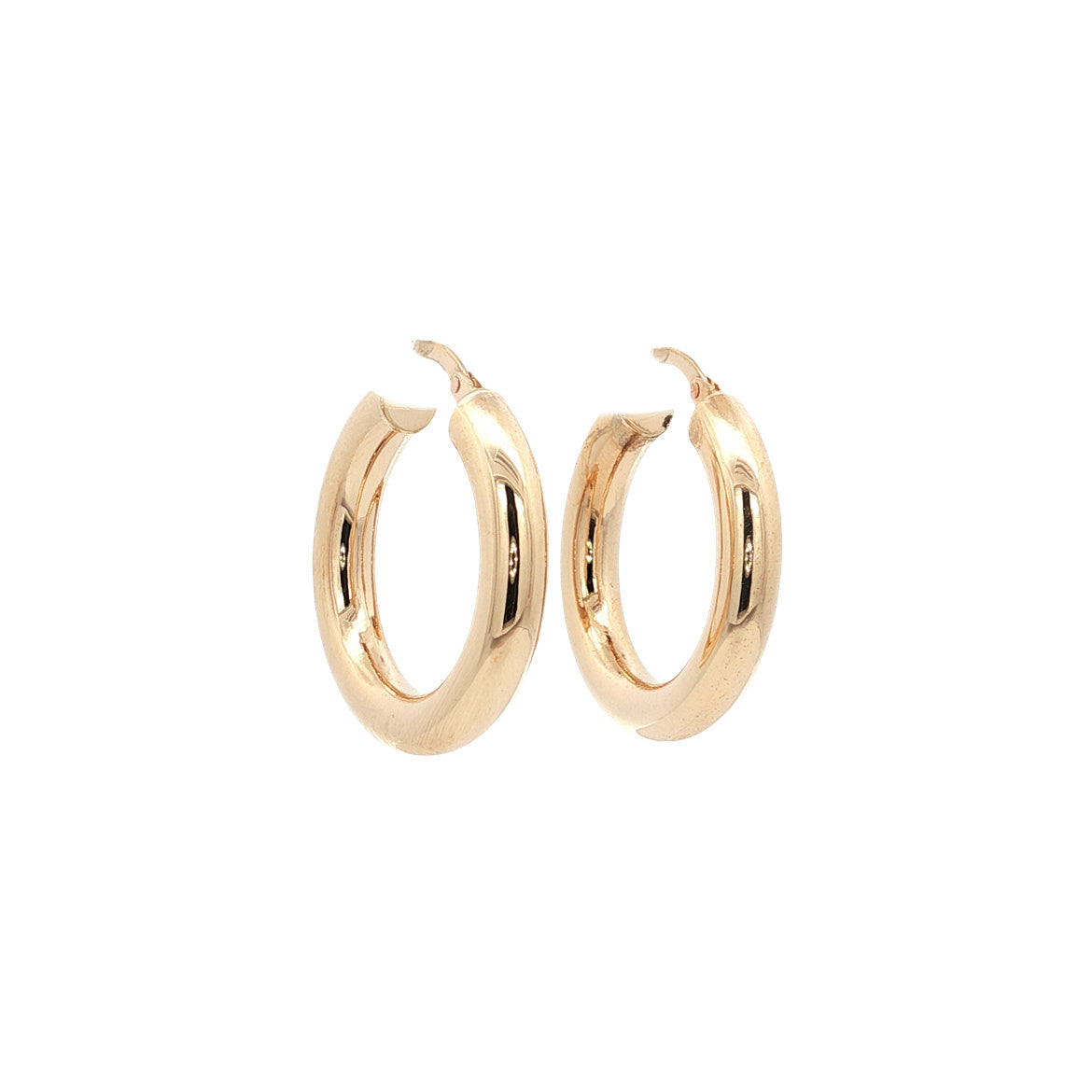 Gladde vintage oorringen 9 kt