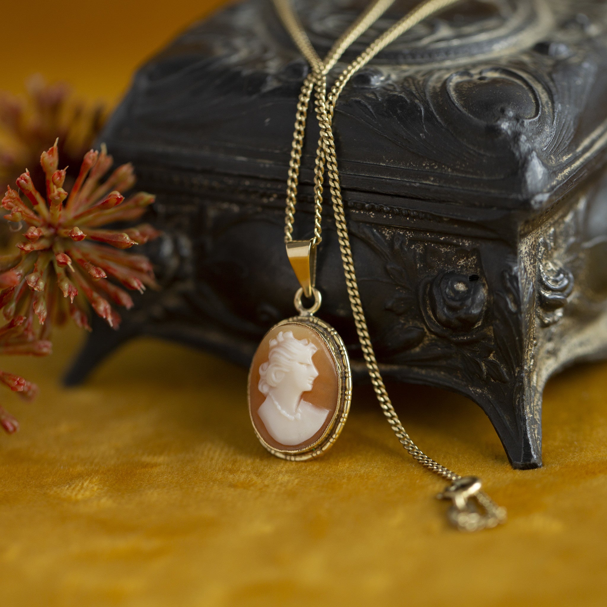 Gouden hanger met camee 14 krt