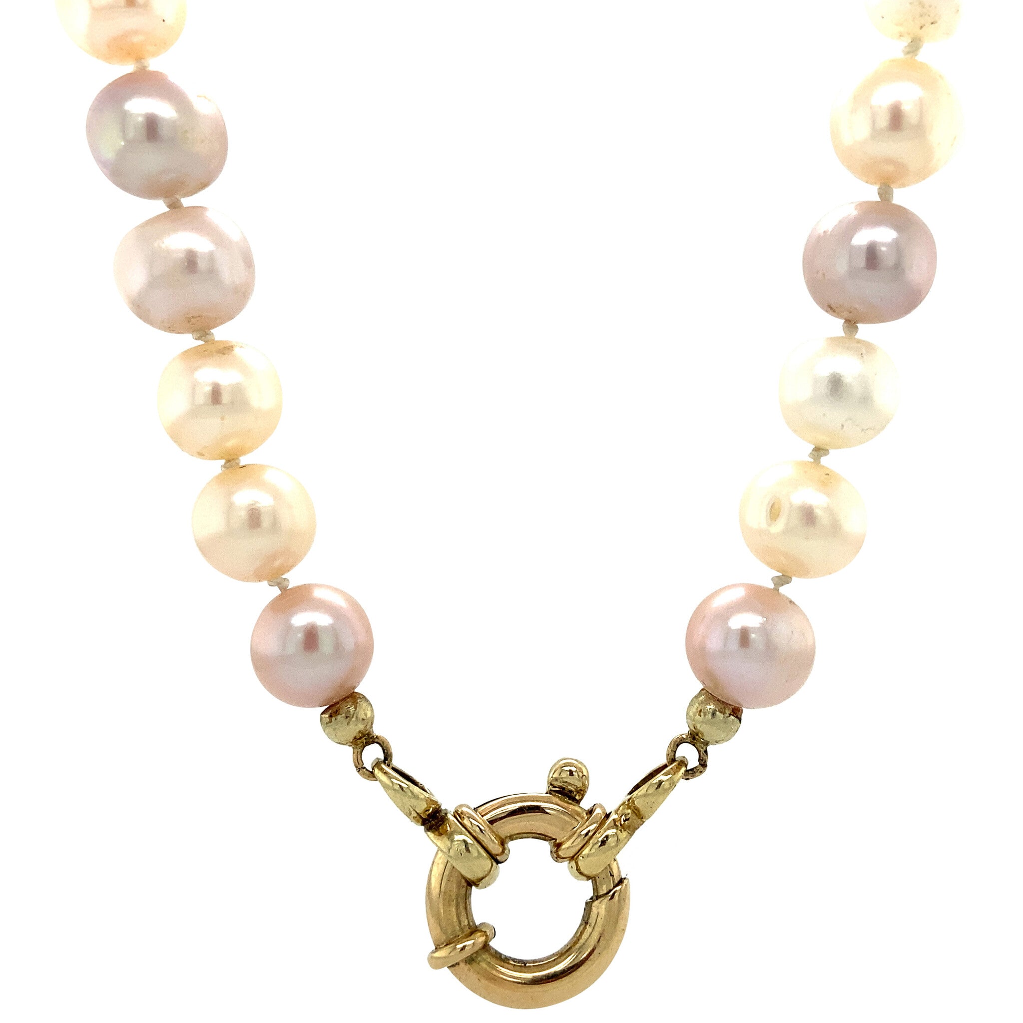 Parel collier met gouden sluiting 14 krt