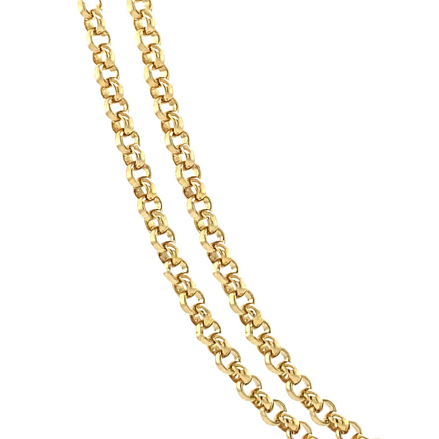 Gold necklace jasseron 64 cm 14 krt