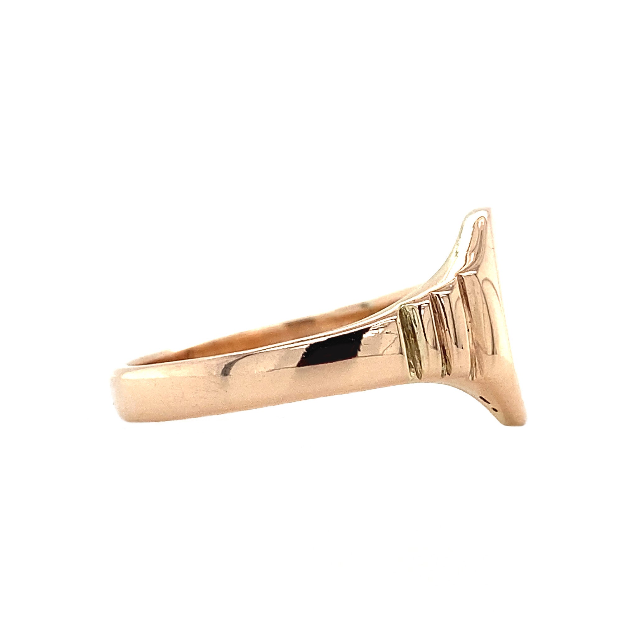 Roségouden zegelring 14 krt