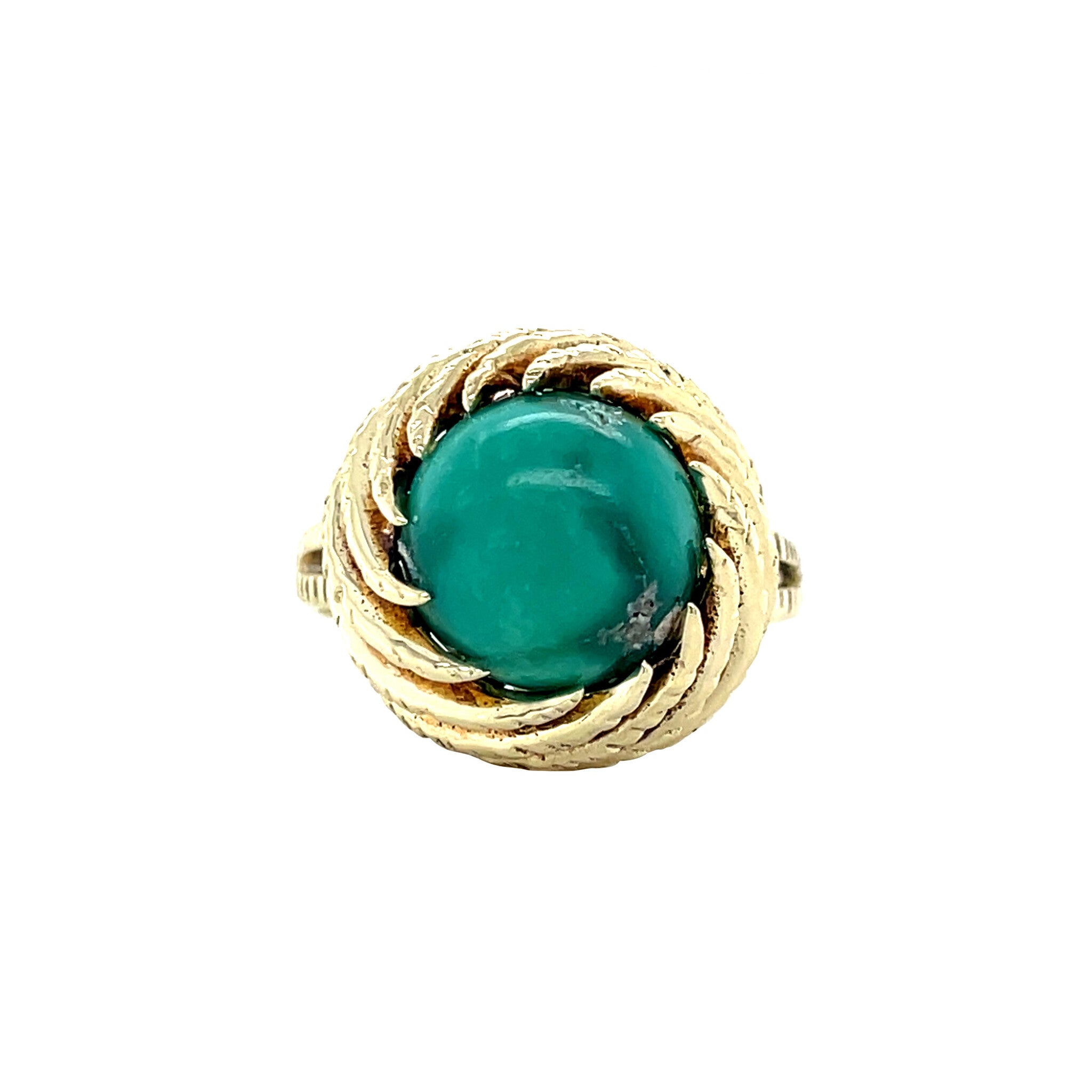 Vintage gold ring with turquoise, 14 kt