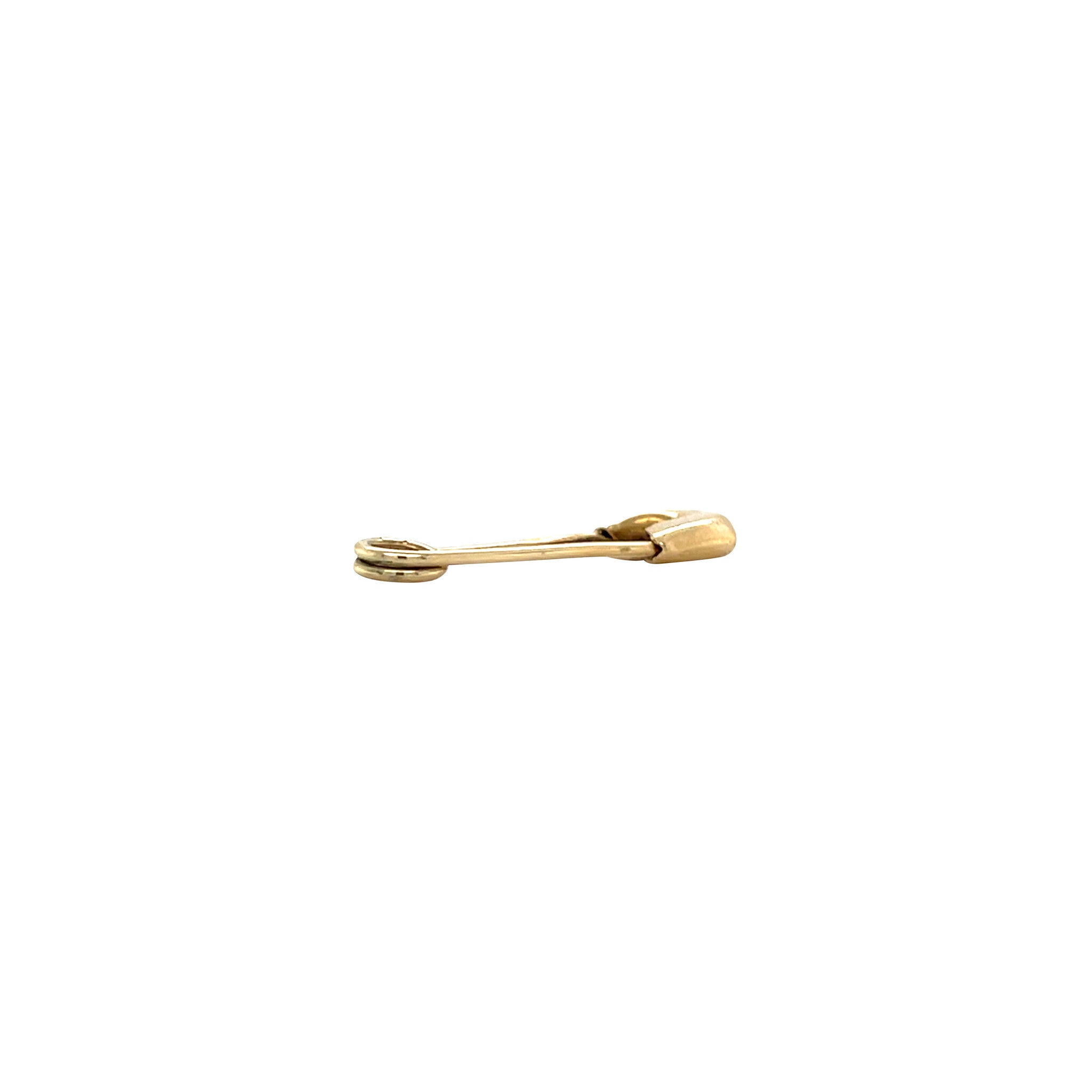 Gouden vintage veiligheidsspeld broche 14 krt