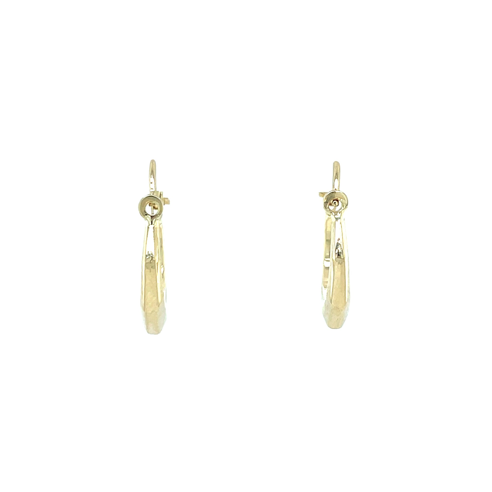 Gouden vintage fantasie oorringen 14 kt