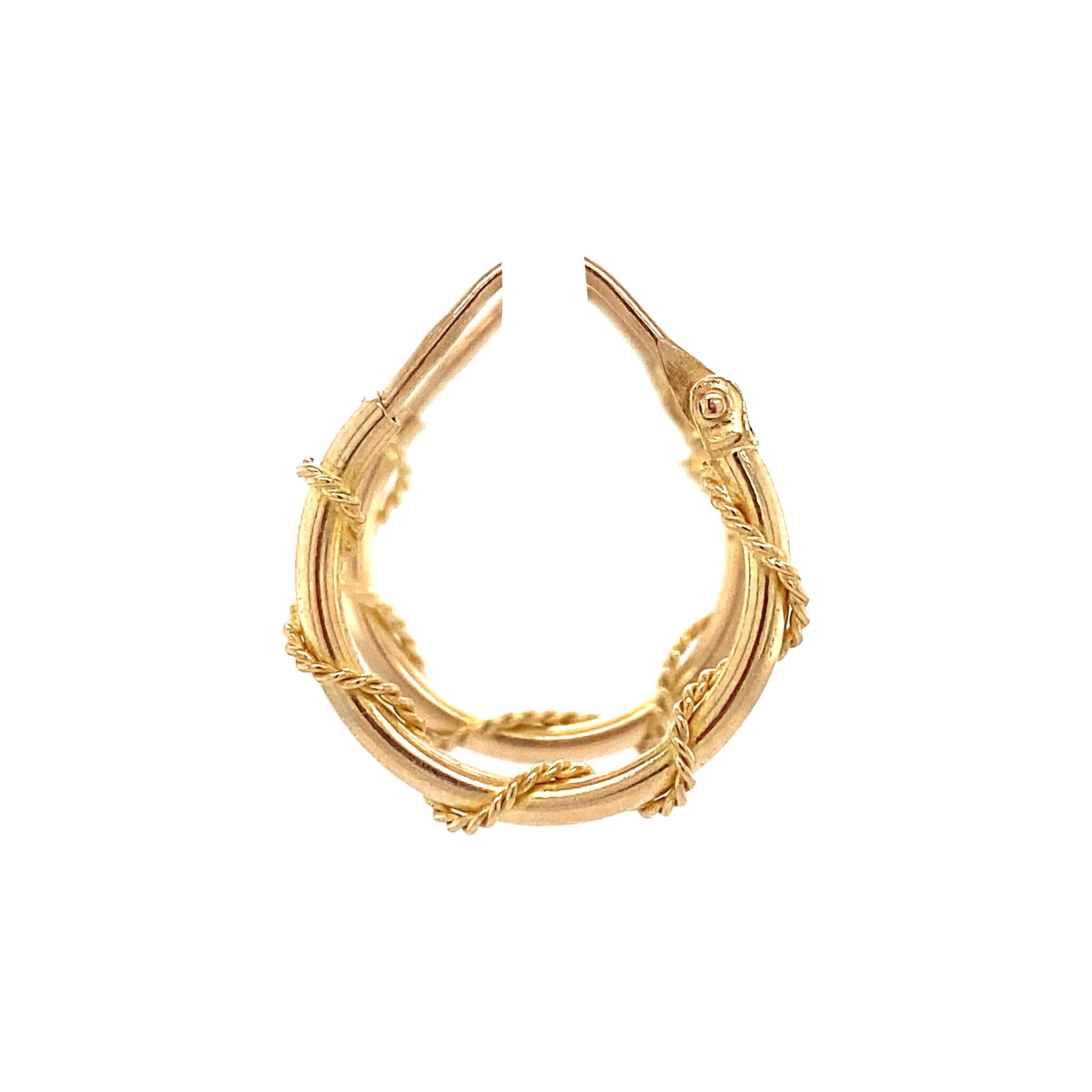 Gouden fantasie oorringen 14 krt