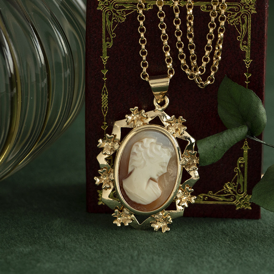 Gouden vintage jasseron collier 14 kt