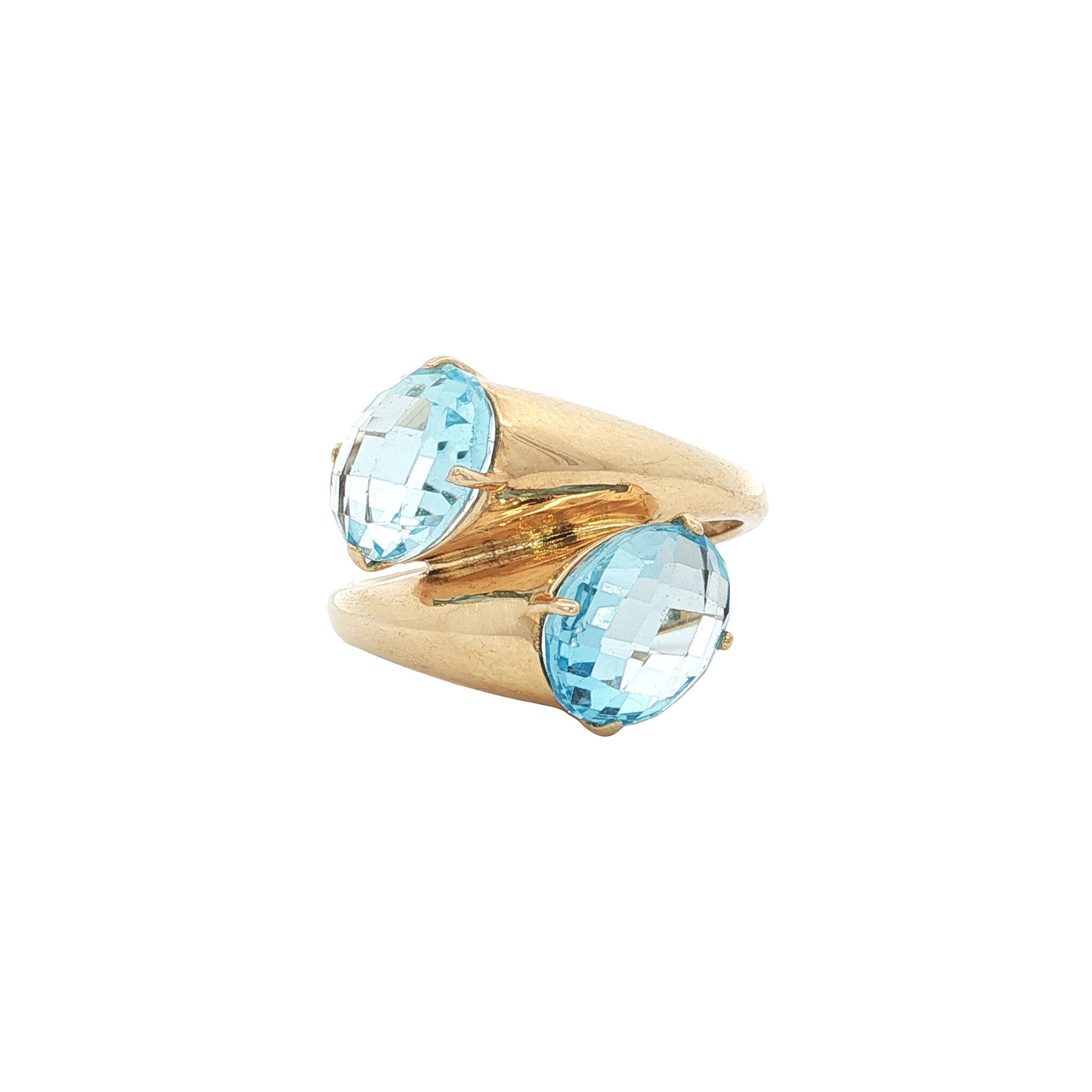 14 kt vintage gold ring with topaz