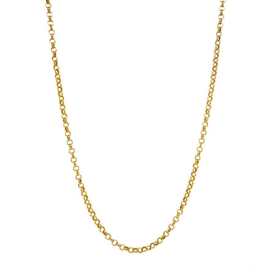 Gouden vintage jasseron collier 14 kt