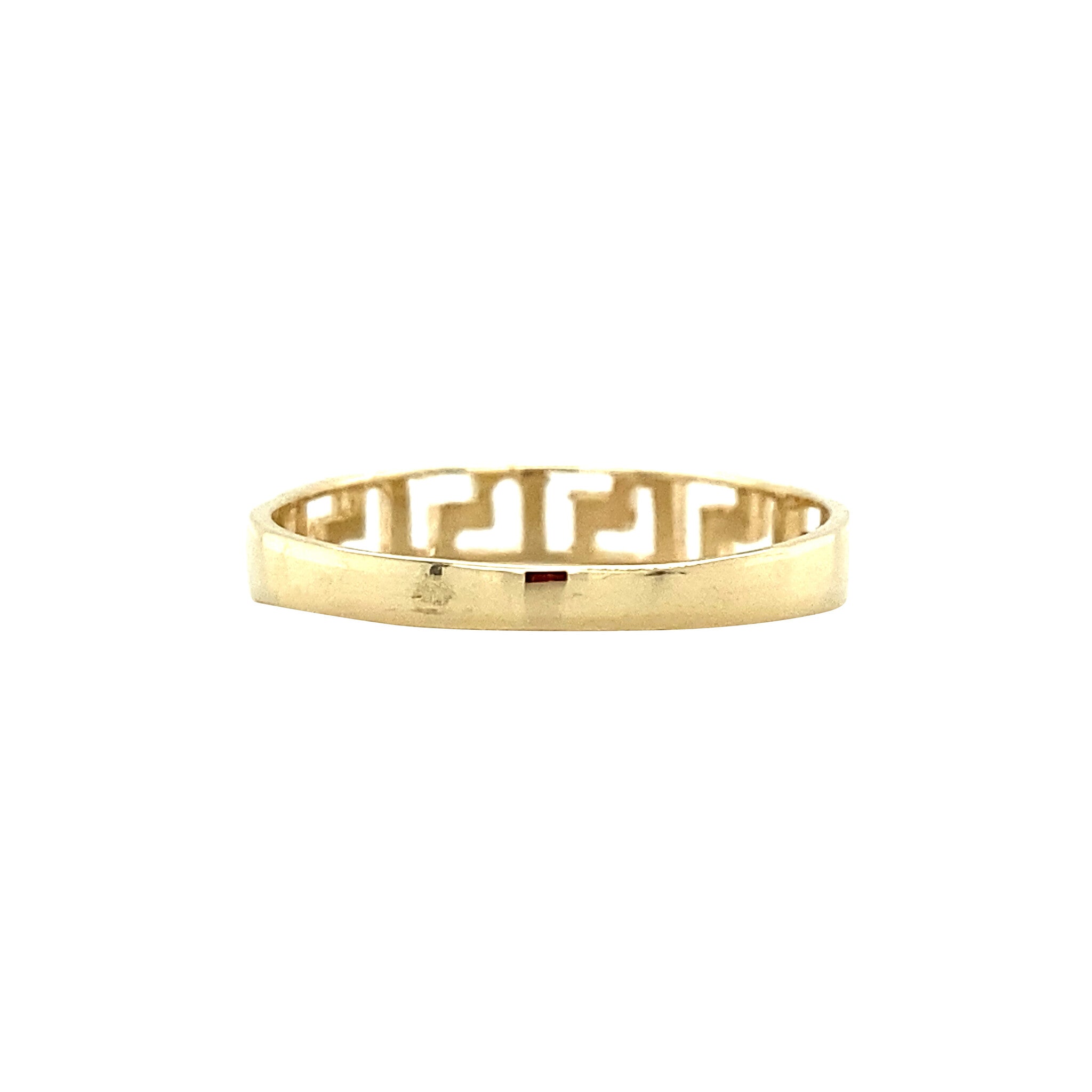 Yellow gold ring meander 14 krt
