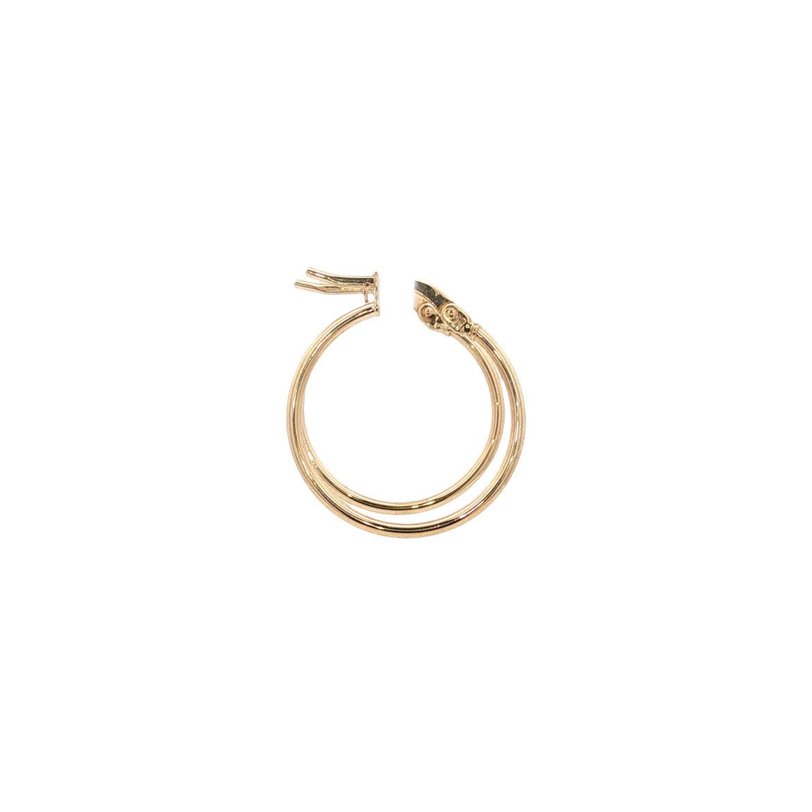 Gladde vintage oorringen 9 kt