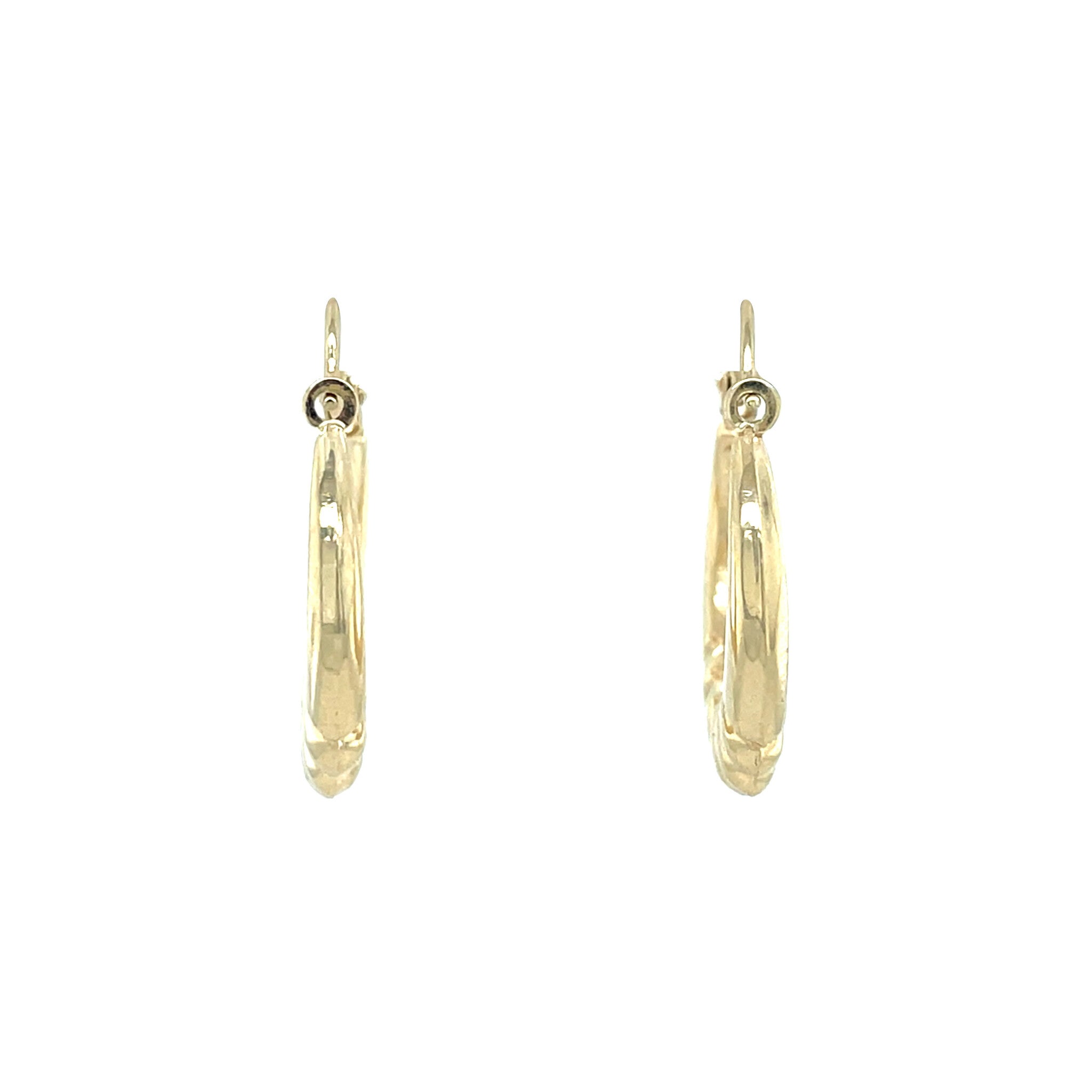 Gouden vintage fantasie oorringen 14 kt