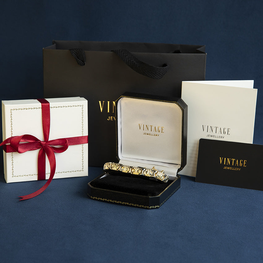 Gold vintage fantasy bracelet 14 kt