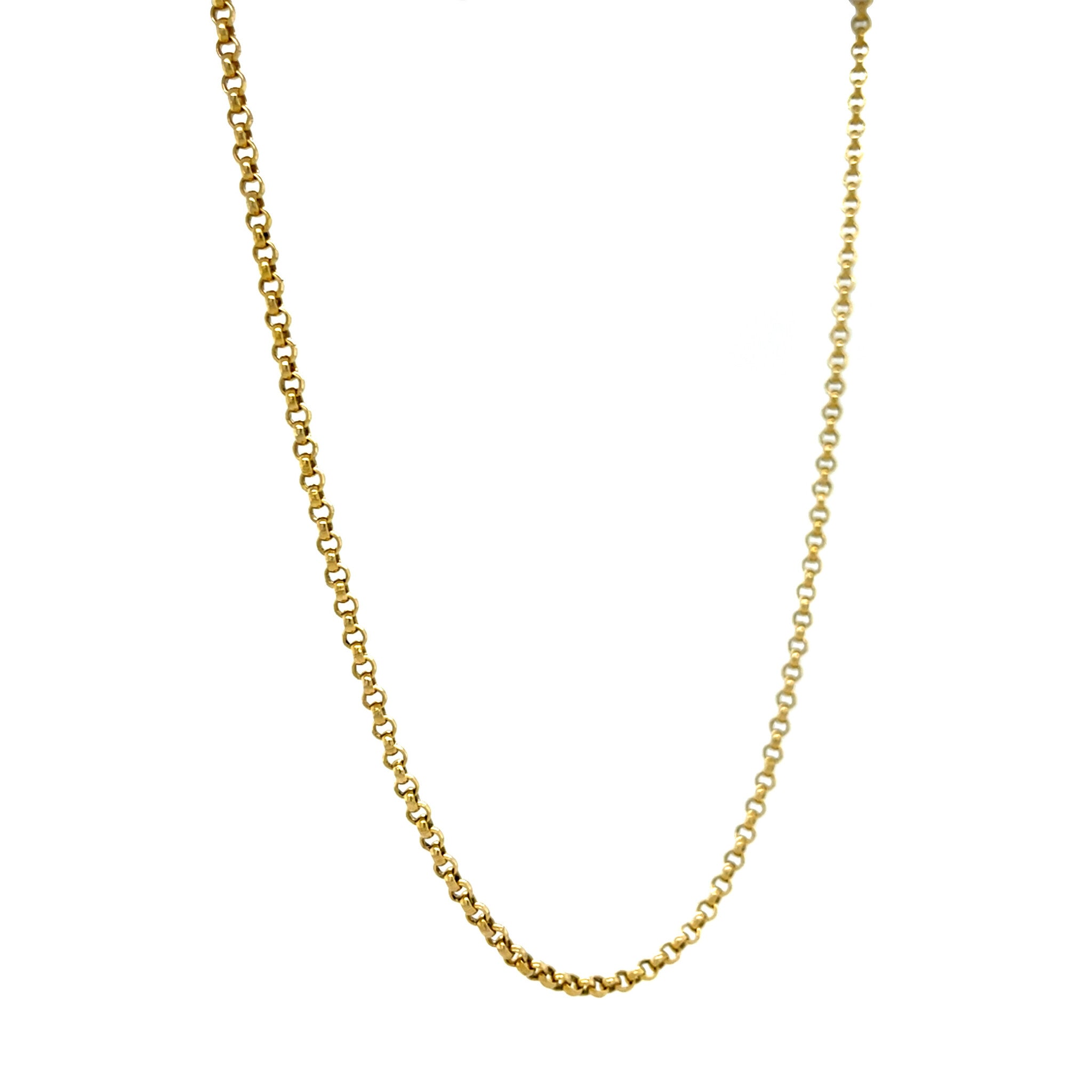 Vintage gold jasseron necklace 14 kt