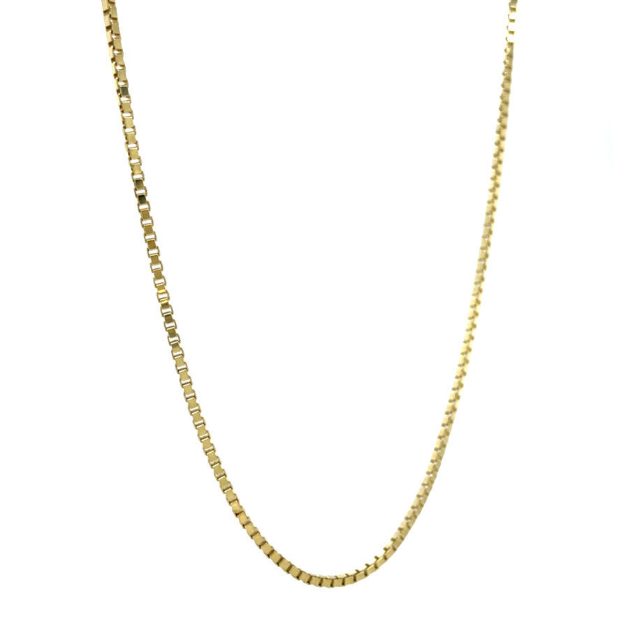 Gold vintage Venetian long necklace 14 kt