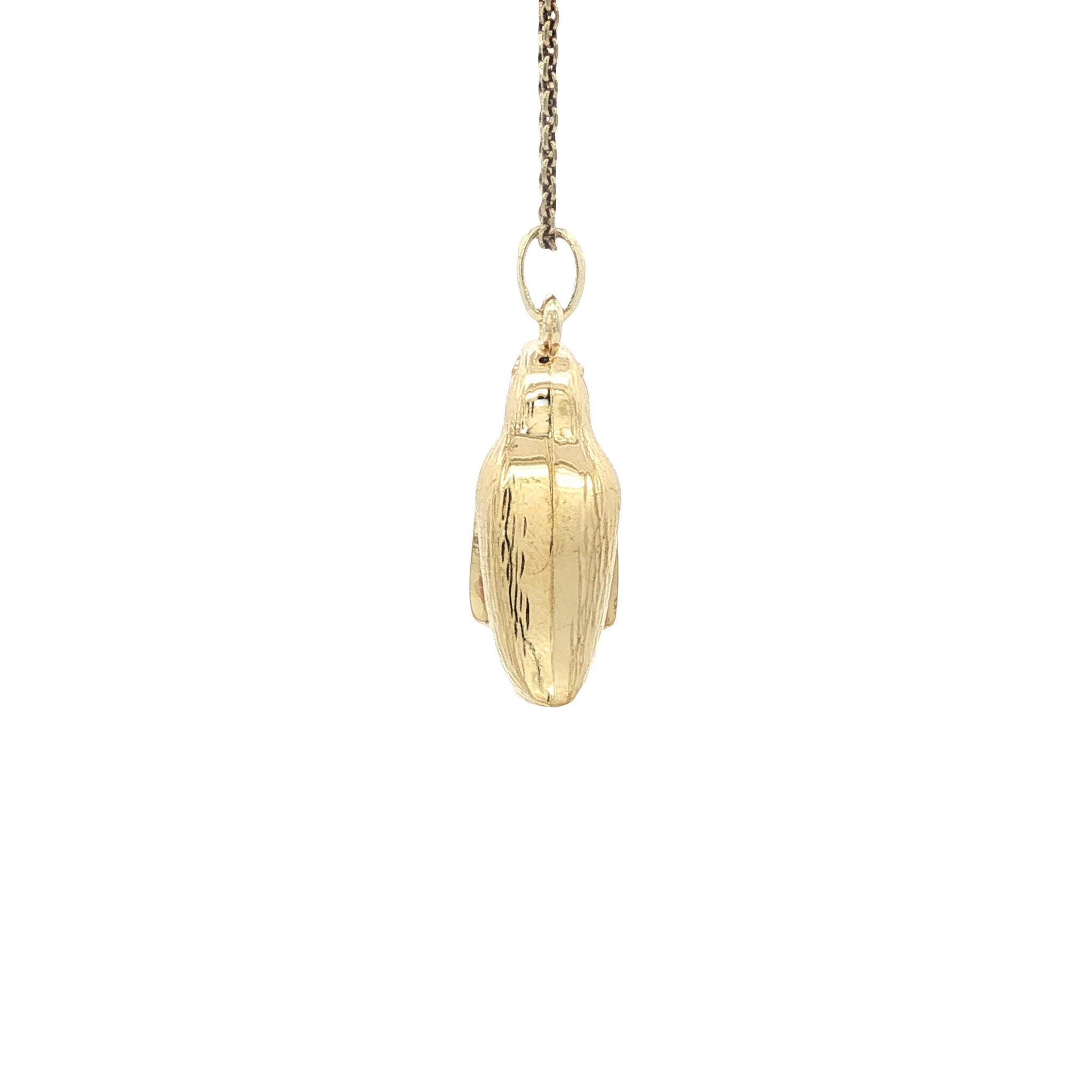 Vintage gold penguin pendant, 14 kt