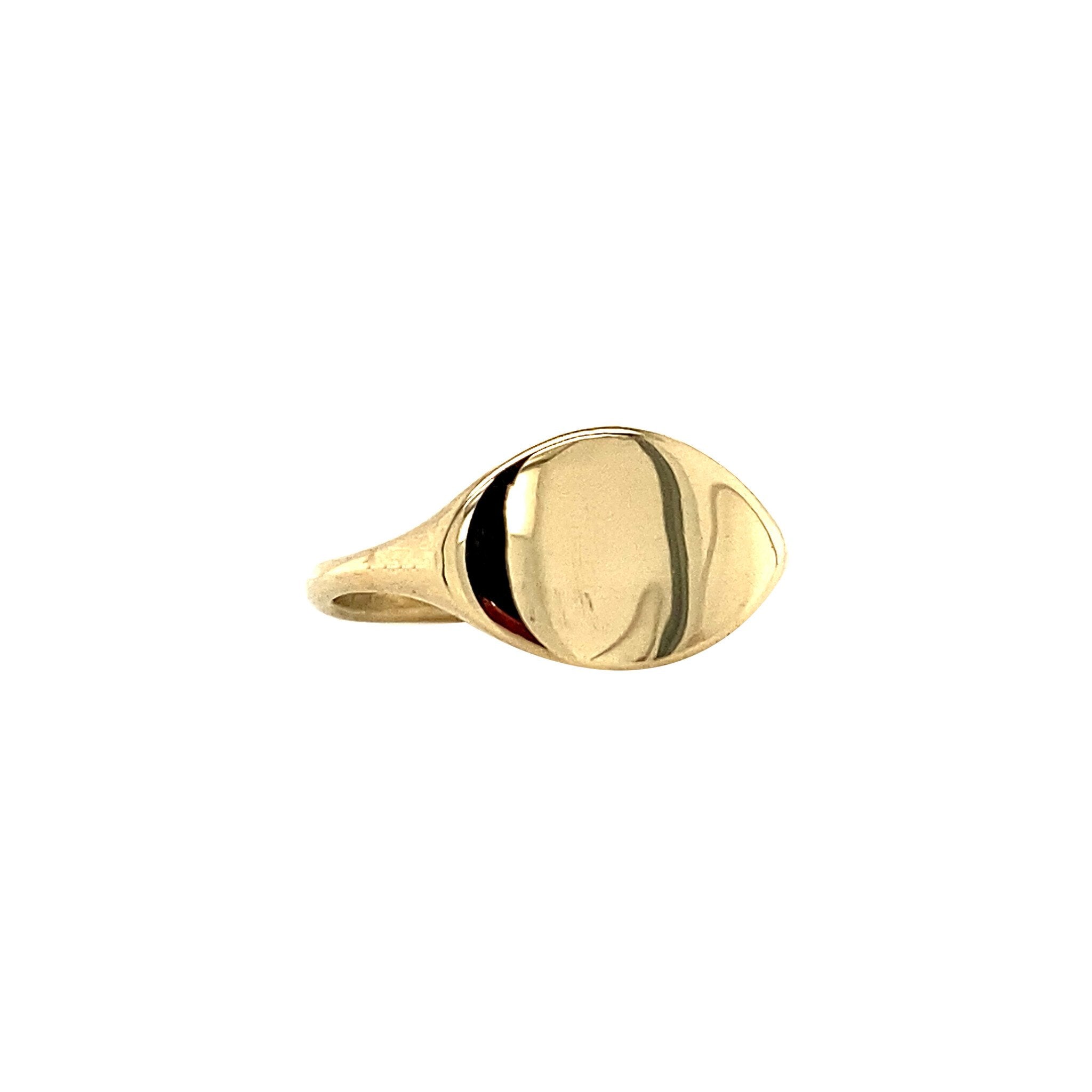 Gouden zegelring 14 krt
