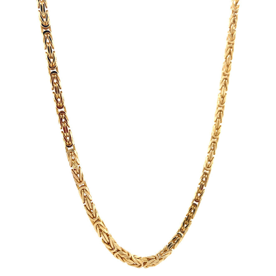 Gold necklace king link 60 cm 14 krt