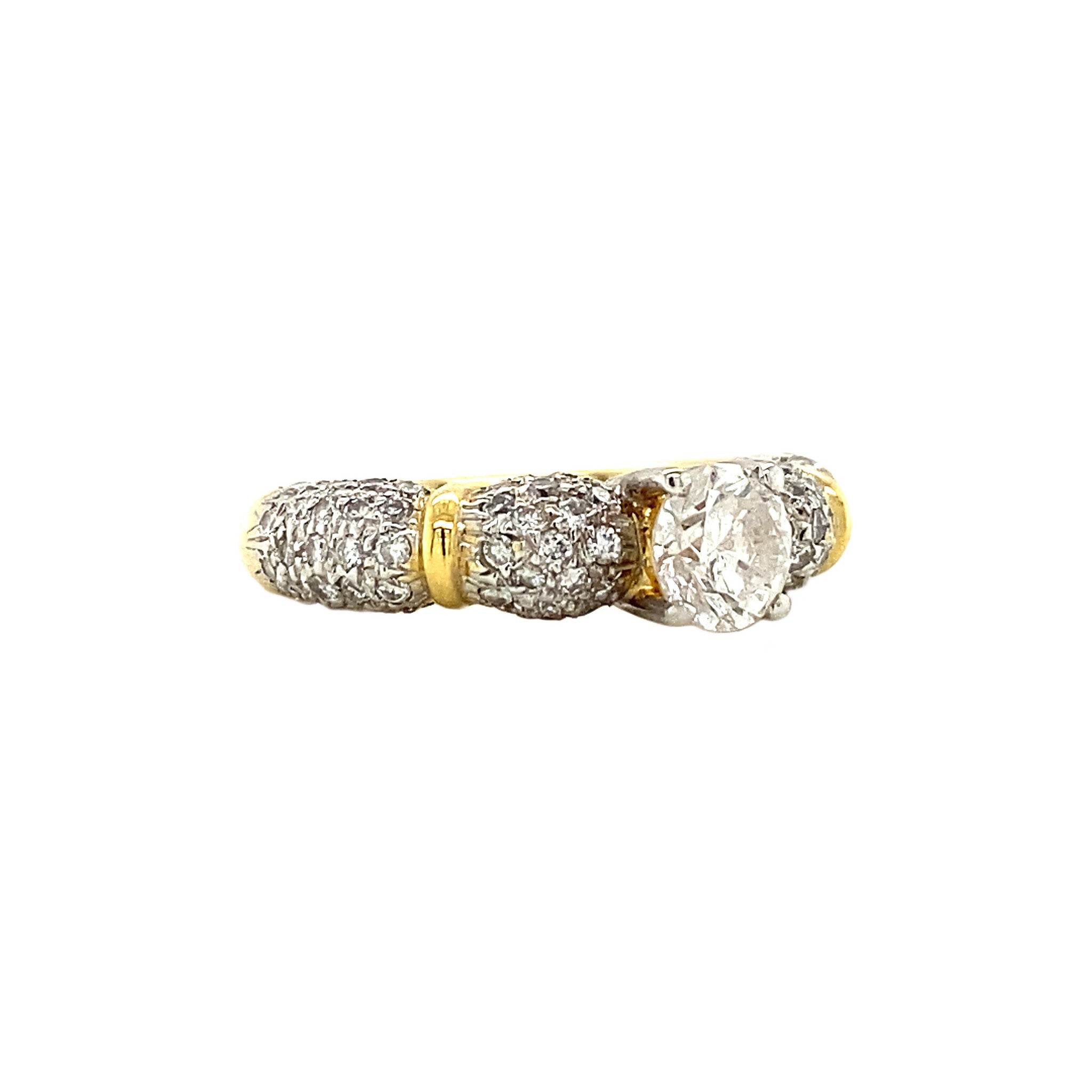 18 kt gold ring with diamond