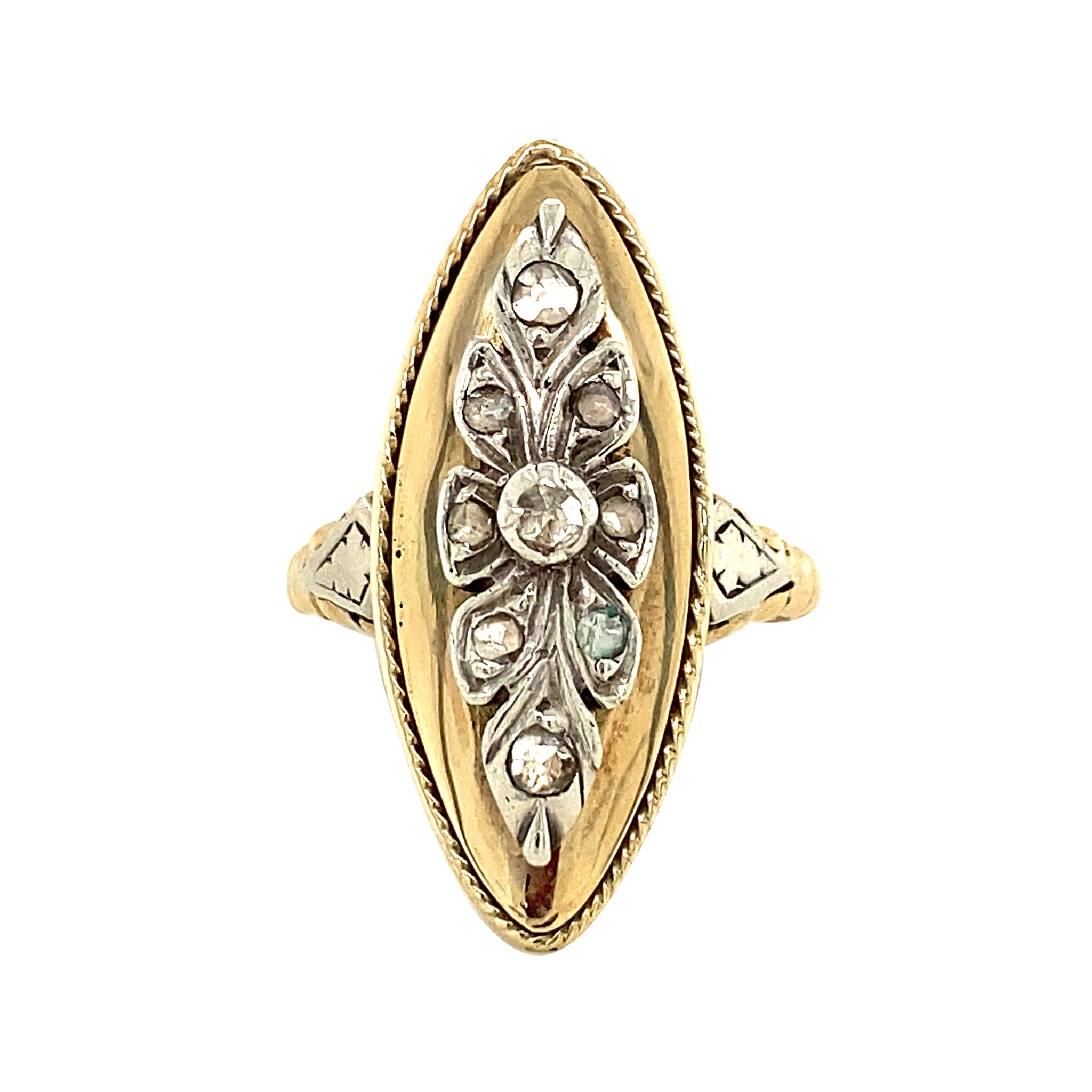 Gouden ring met diamant 14 krt/925
