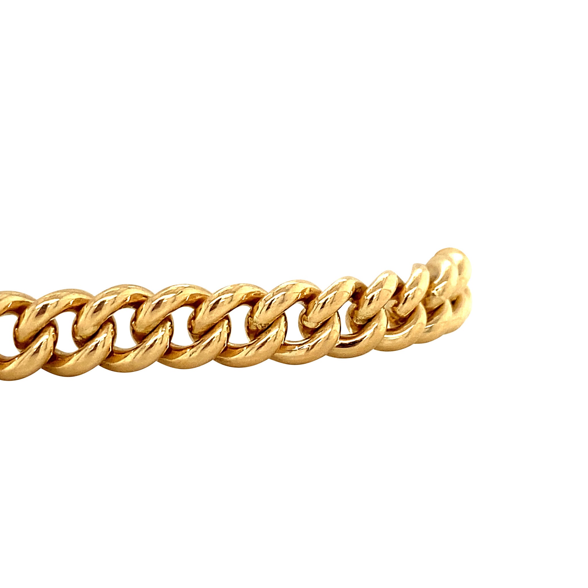Gold bracelet gourmet 19 cm 14 krt