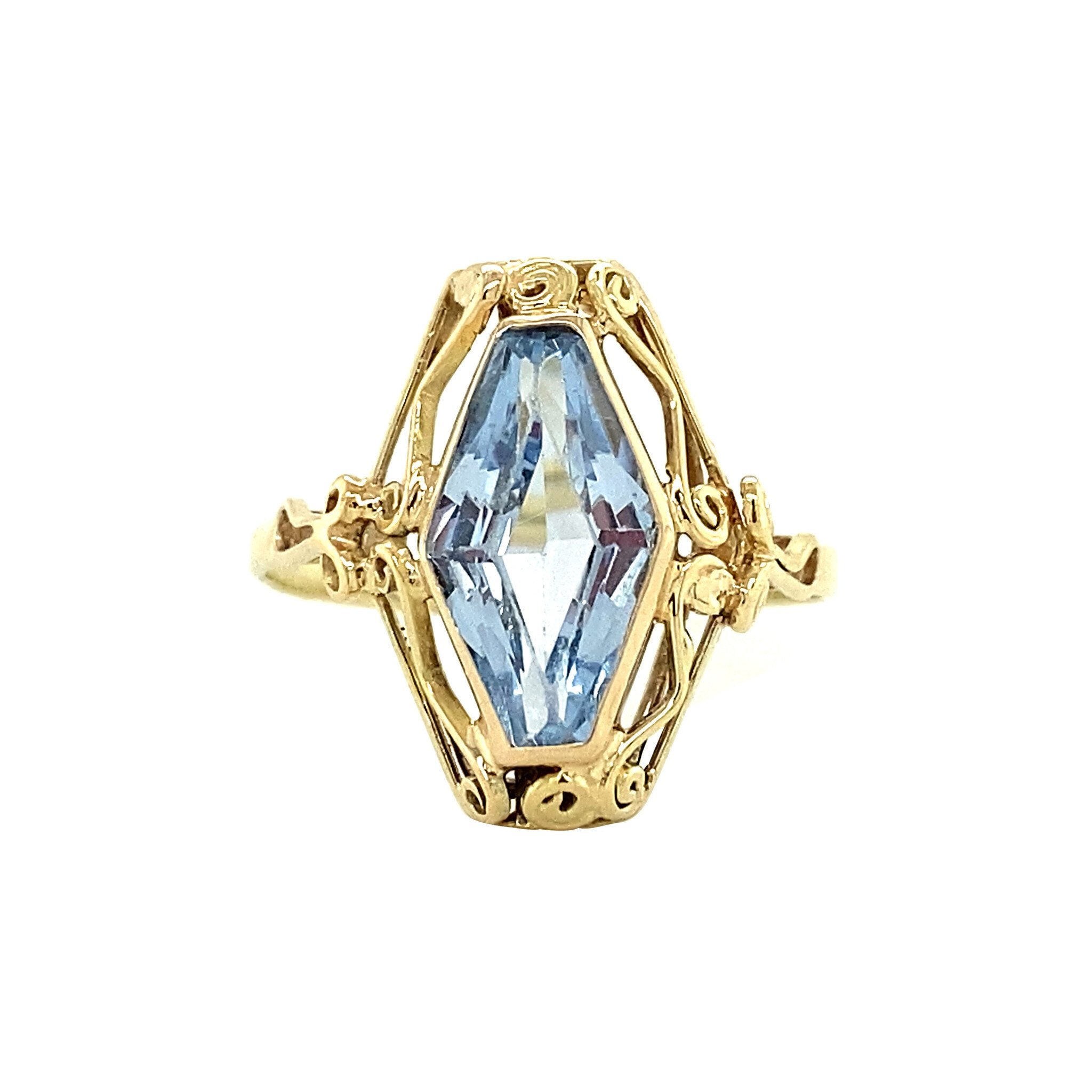Gouden ring met spinel 14 krt