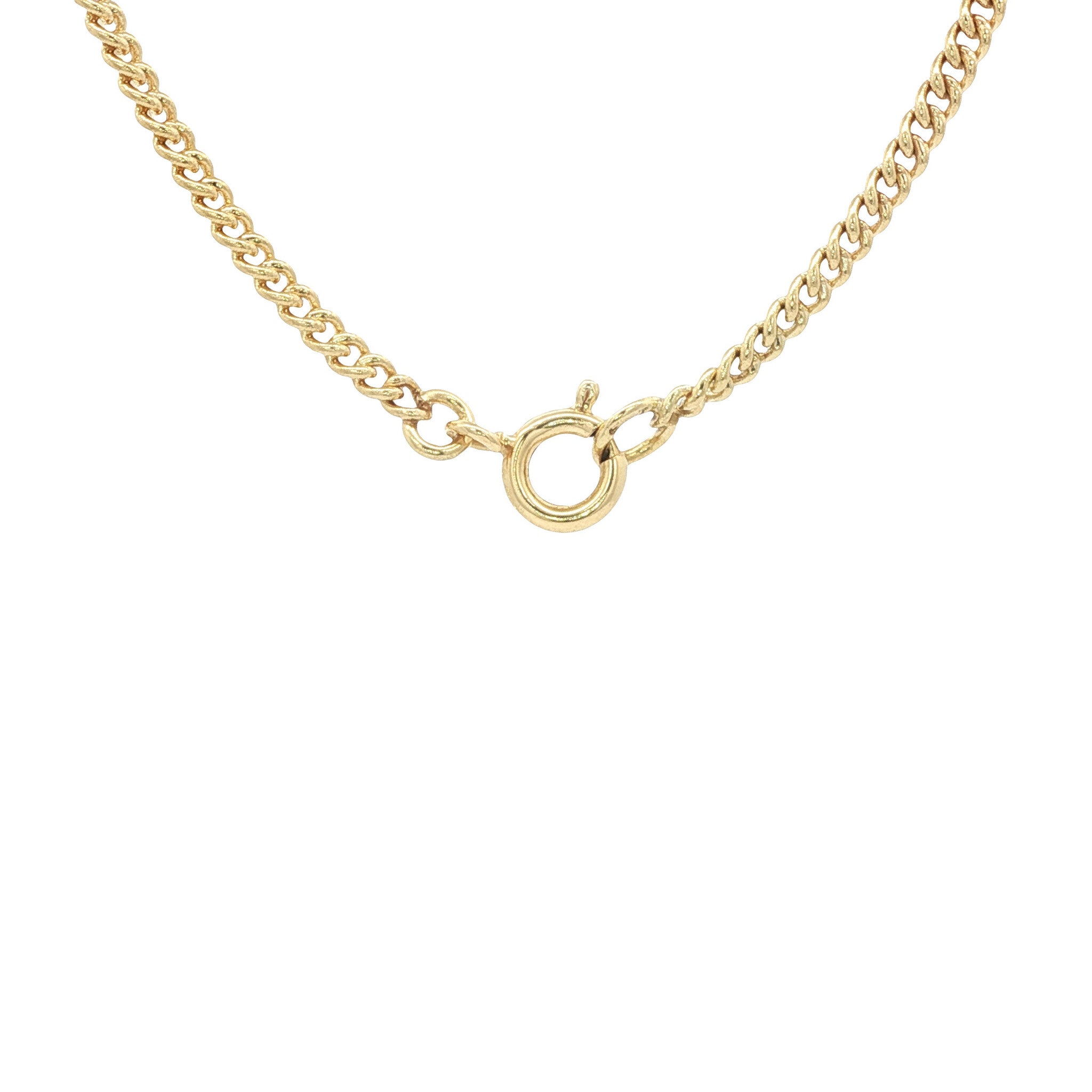 Gold vintage gourmet long necklace 14 kt