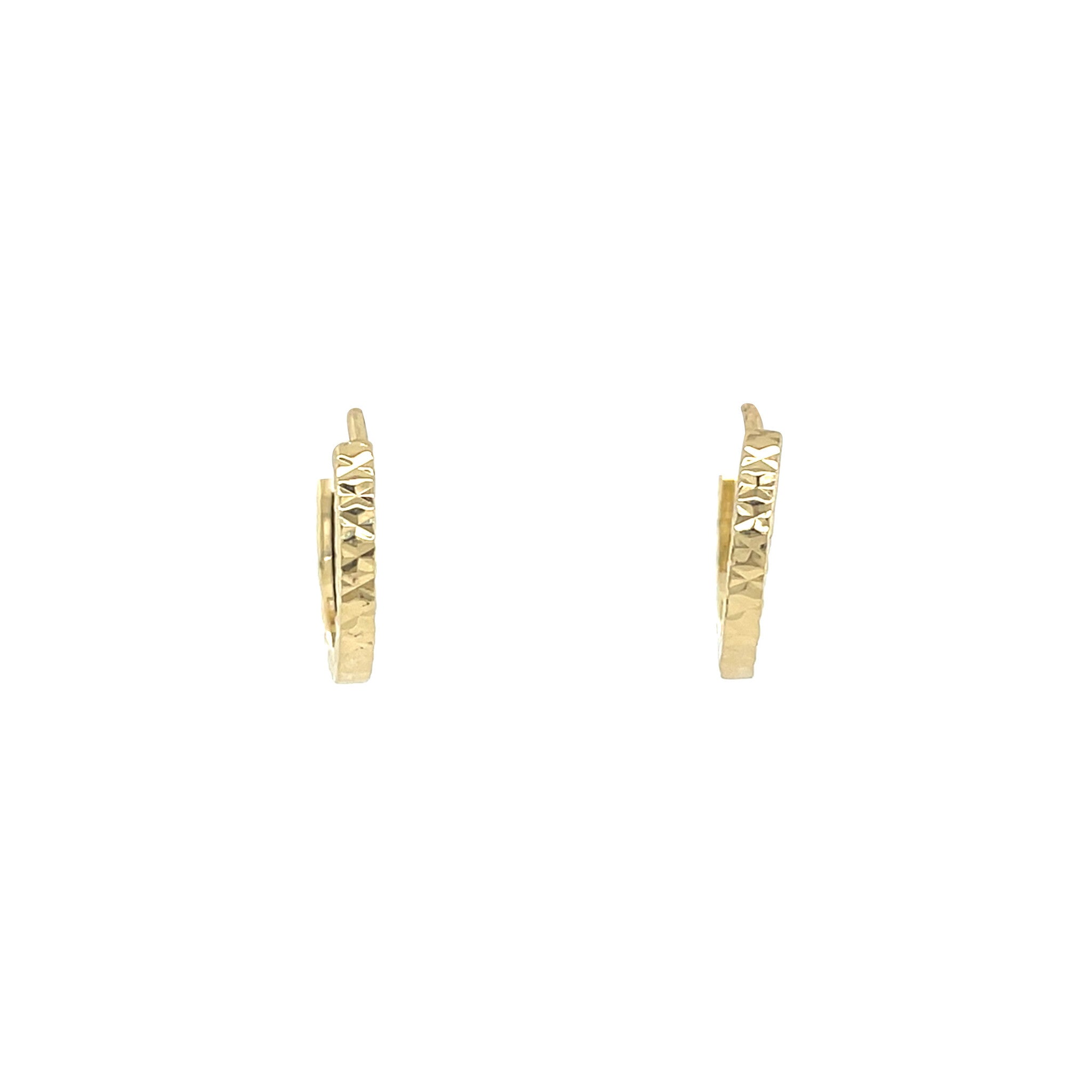 Gouden vintage fantasie oorringen 14 krt