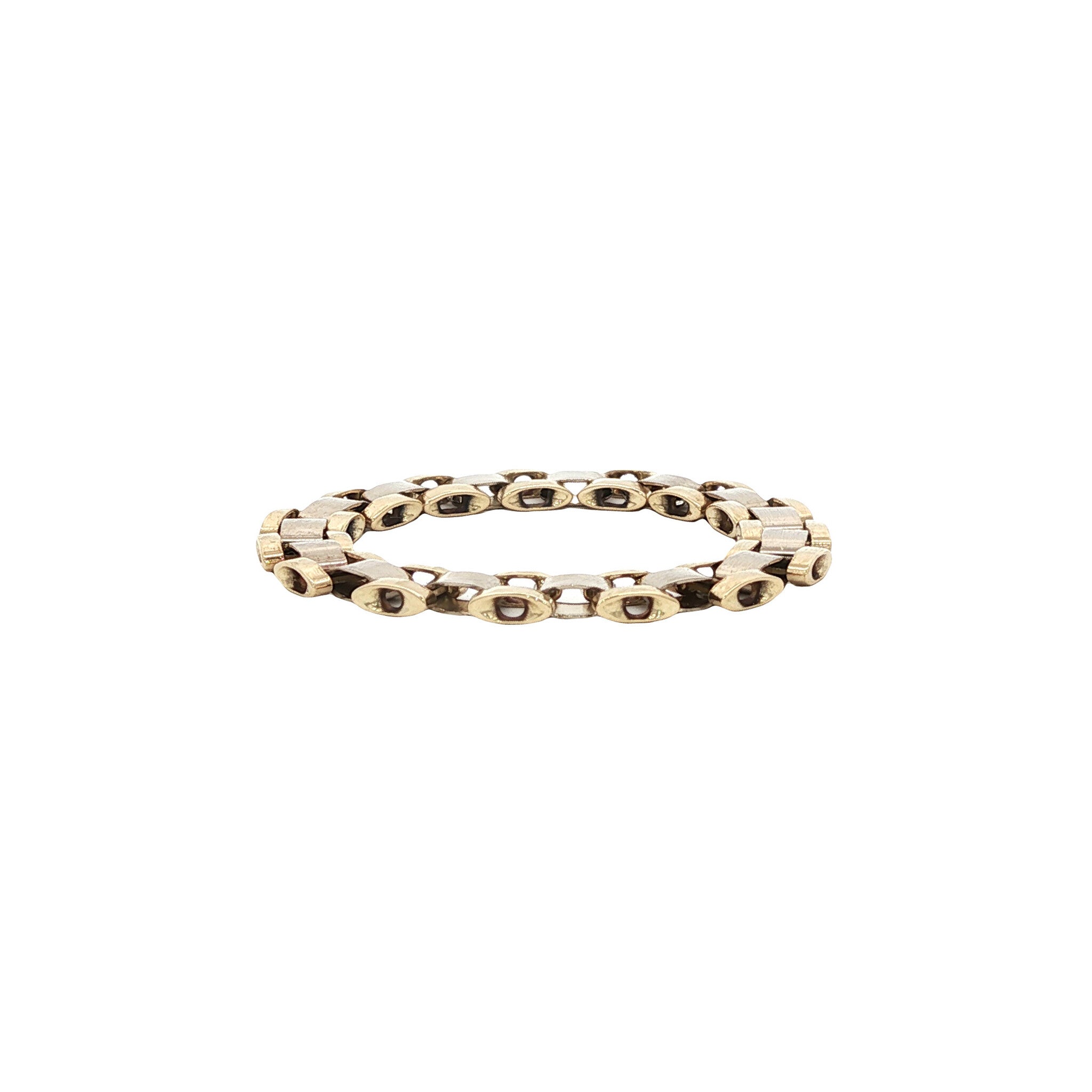 Two-tone vintage Rolex 14 kt gold ring