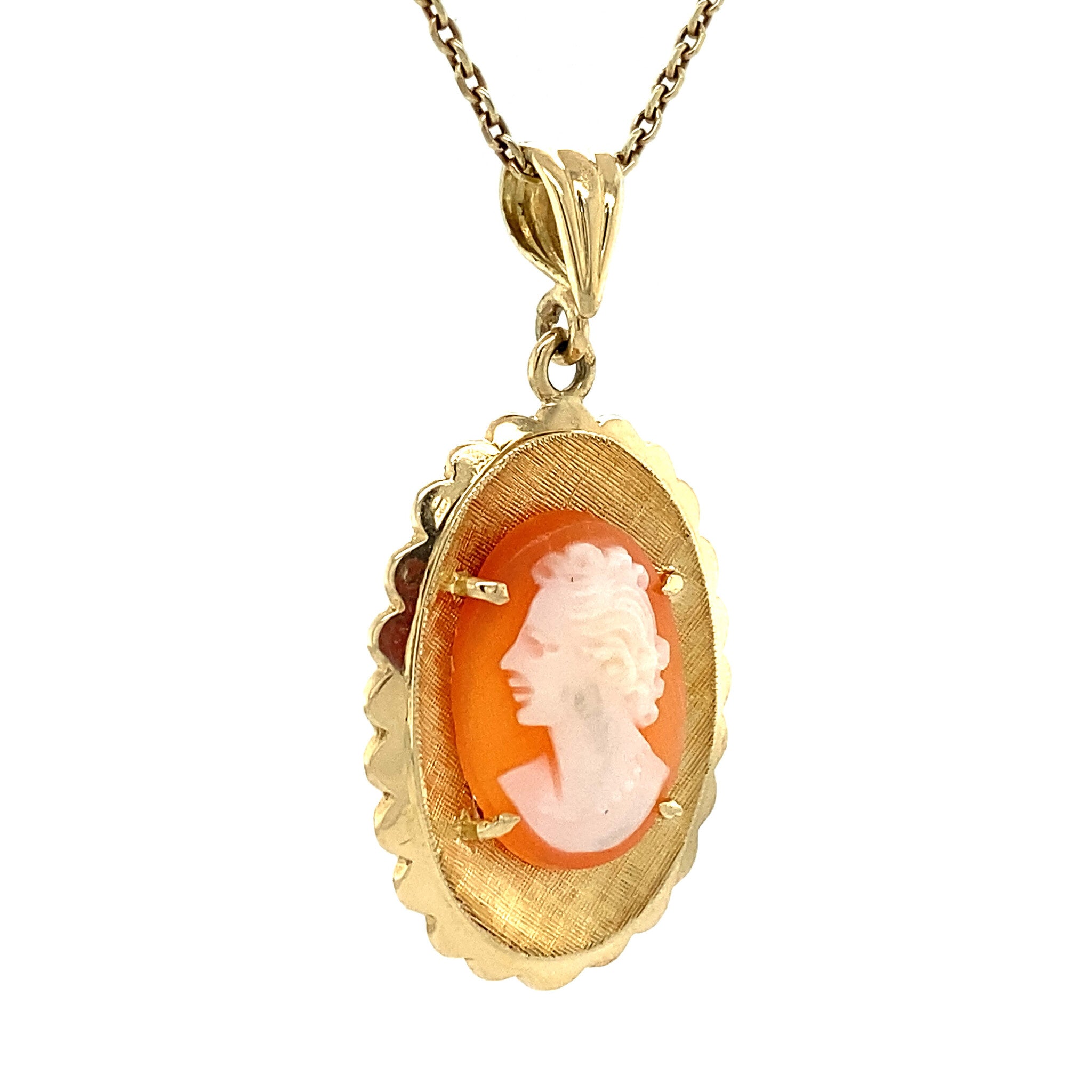 Gouden hanger met camee 14 krt