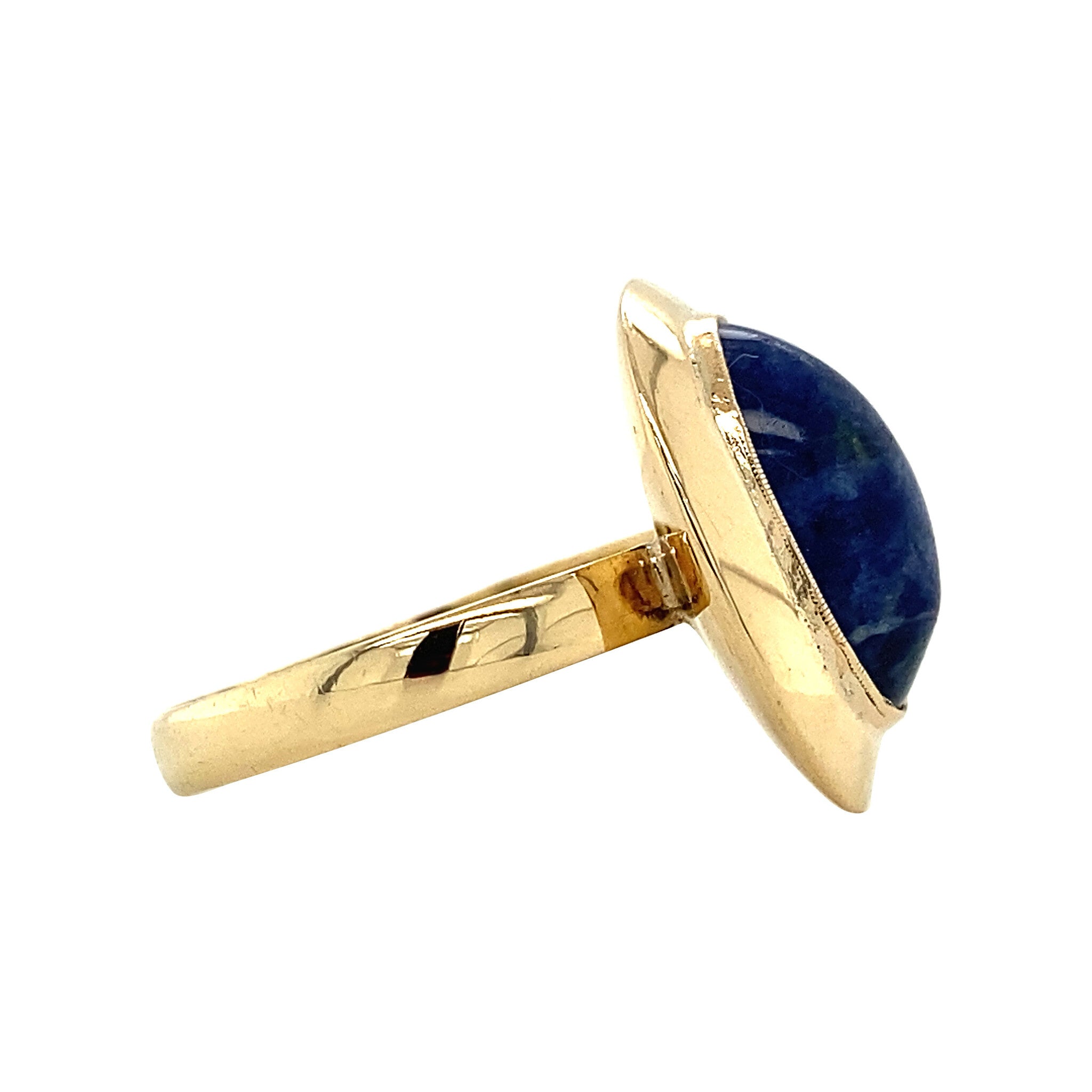 Gold ring with sodalite 14 kt