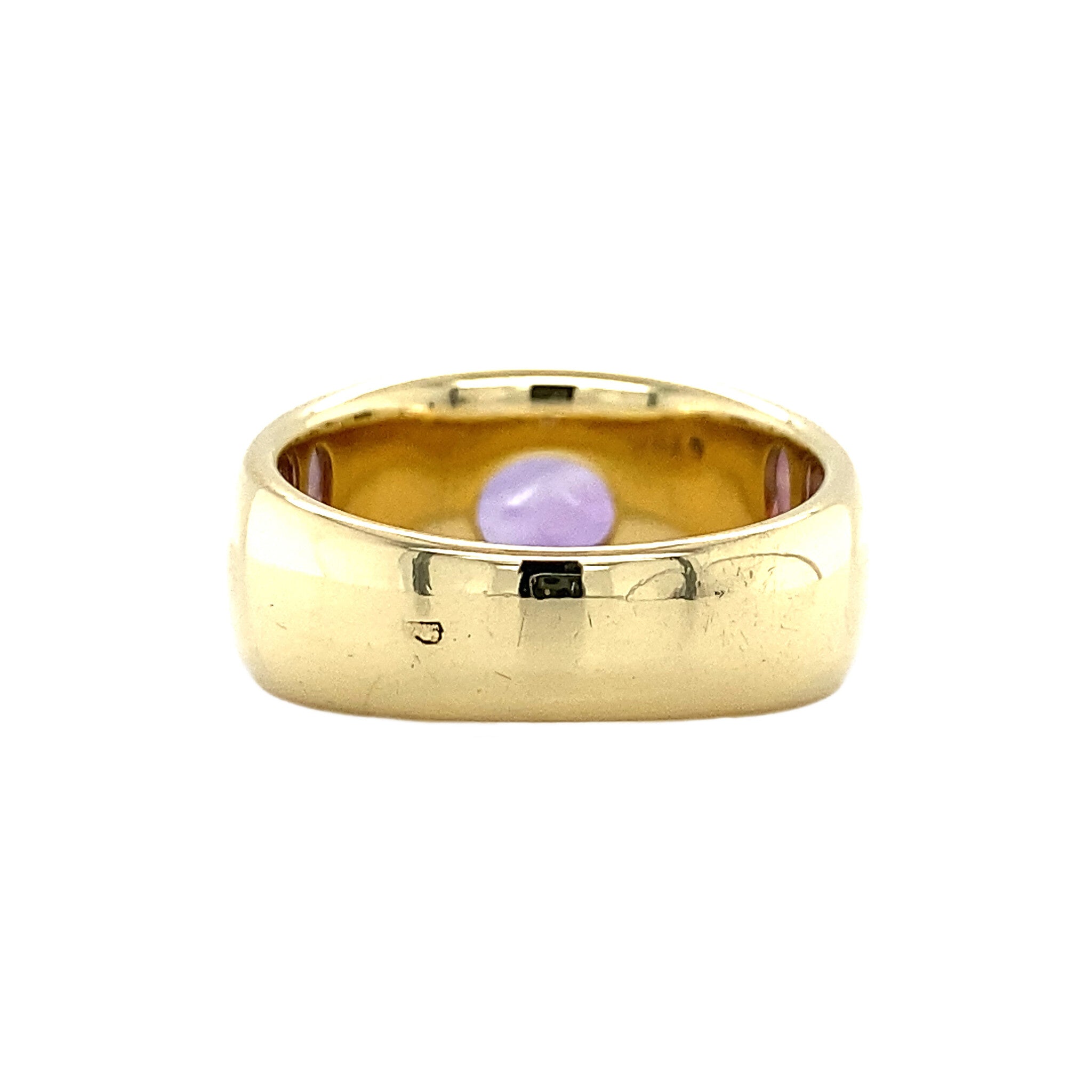 Gouden ring met amethist 14 krt