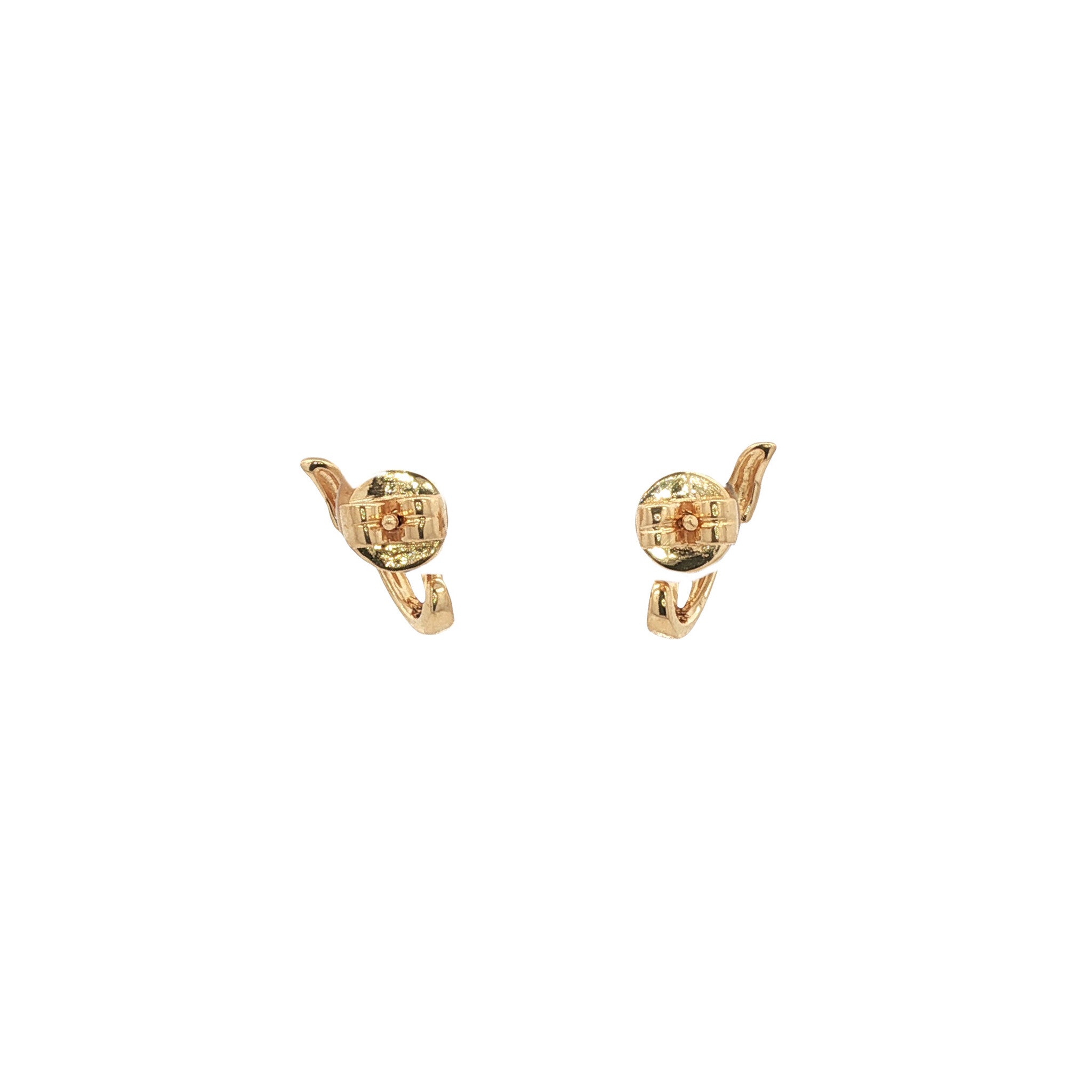 Gold stud earrings with sapphire 18 kt