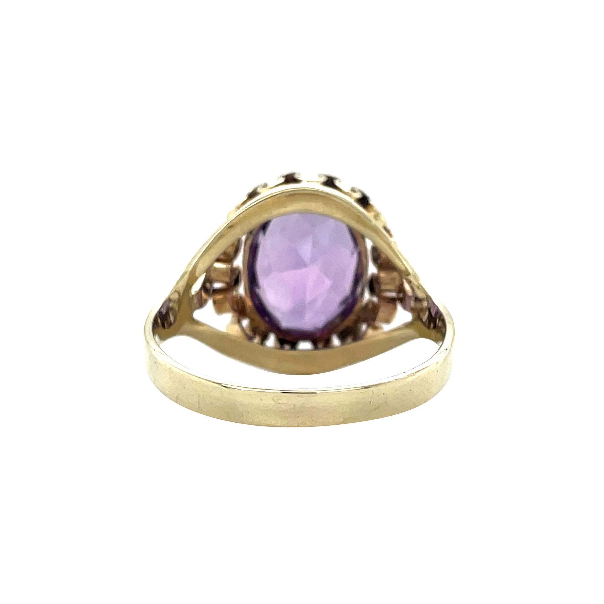 Vintage ring met amethist 8 krt