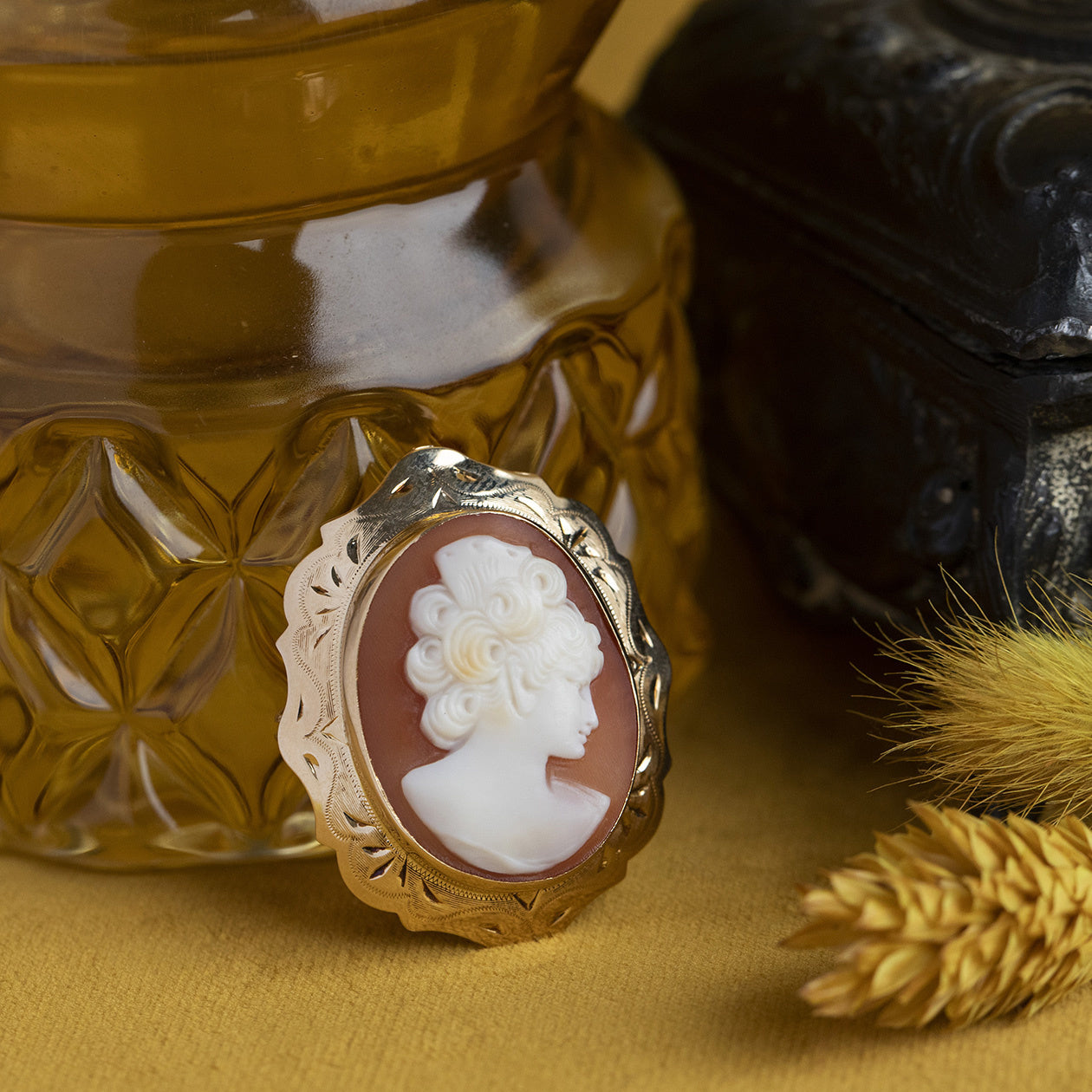 Gouden hanger met camee 14 krt