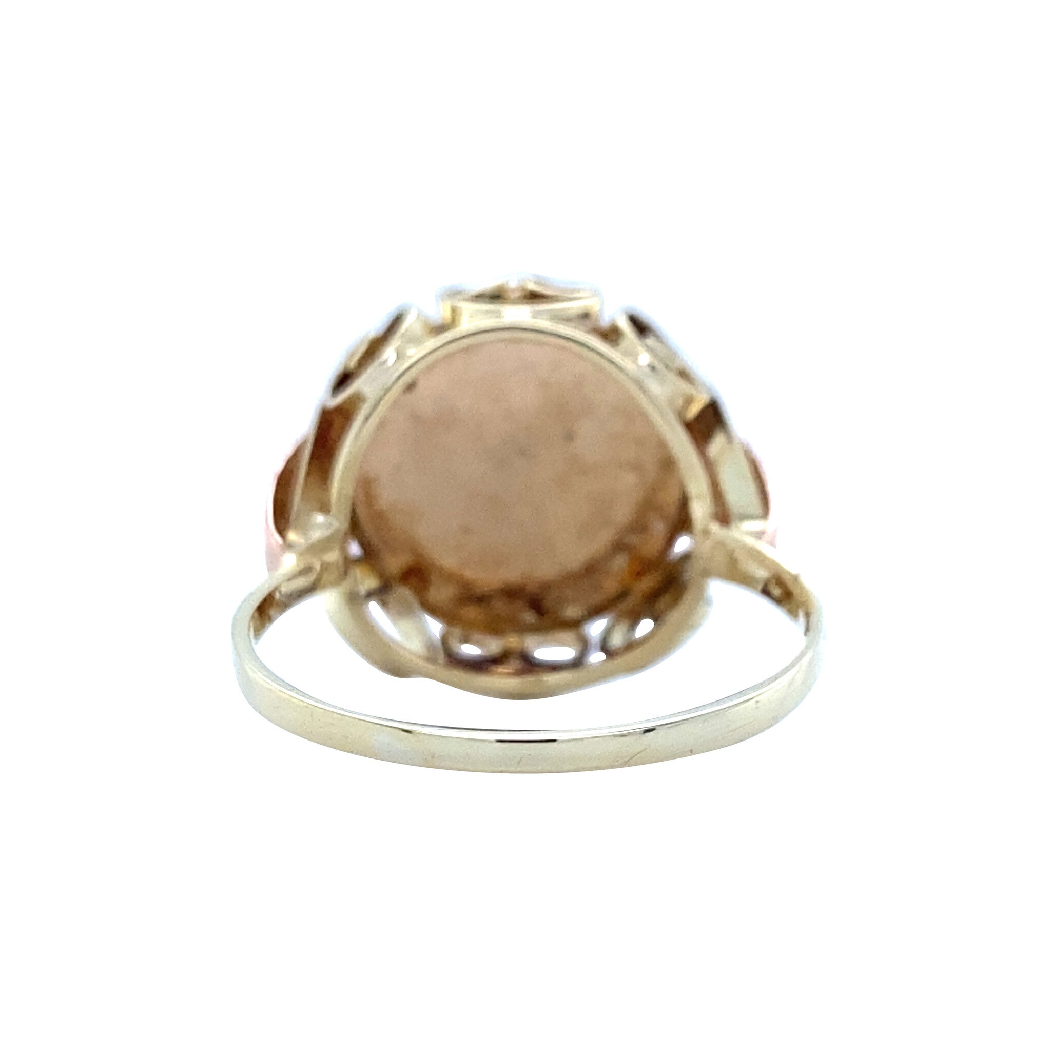 Gouden vintage munt ring 14 krt