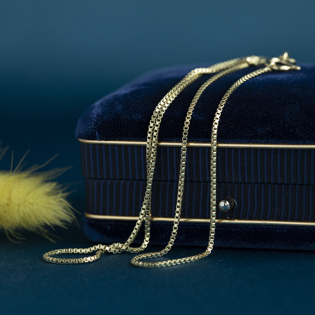 Gouden vintage venetiaan lengtecollier 14 krt