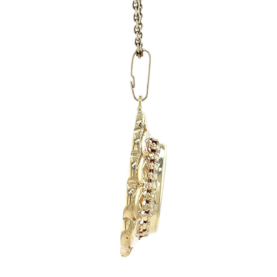 Gouden vintage fantasie hanger 14 krt