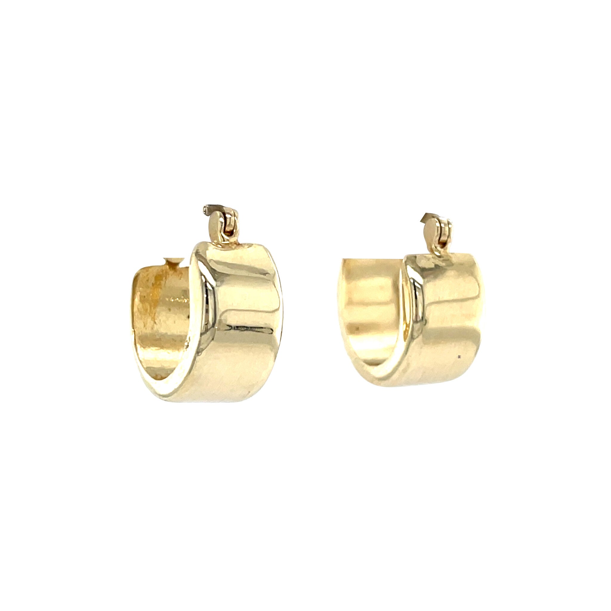 Vintage smooth 14 kt gold hoop earrings