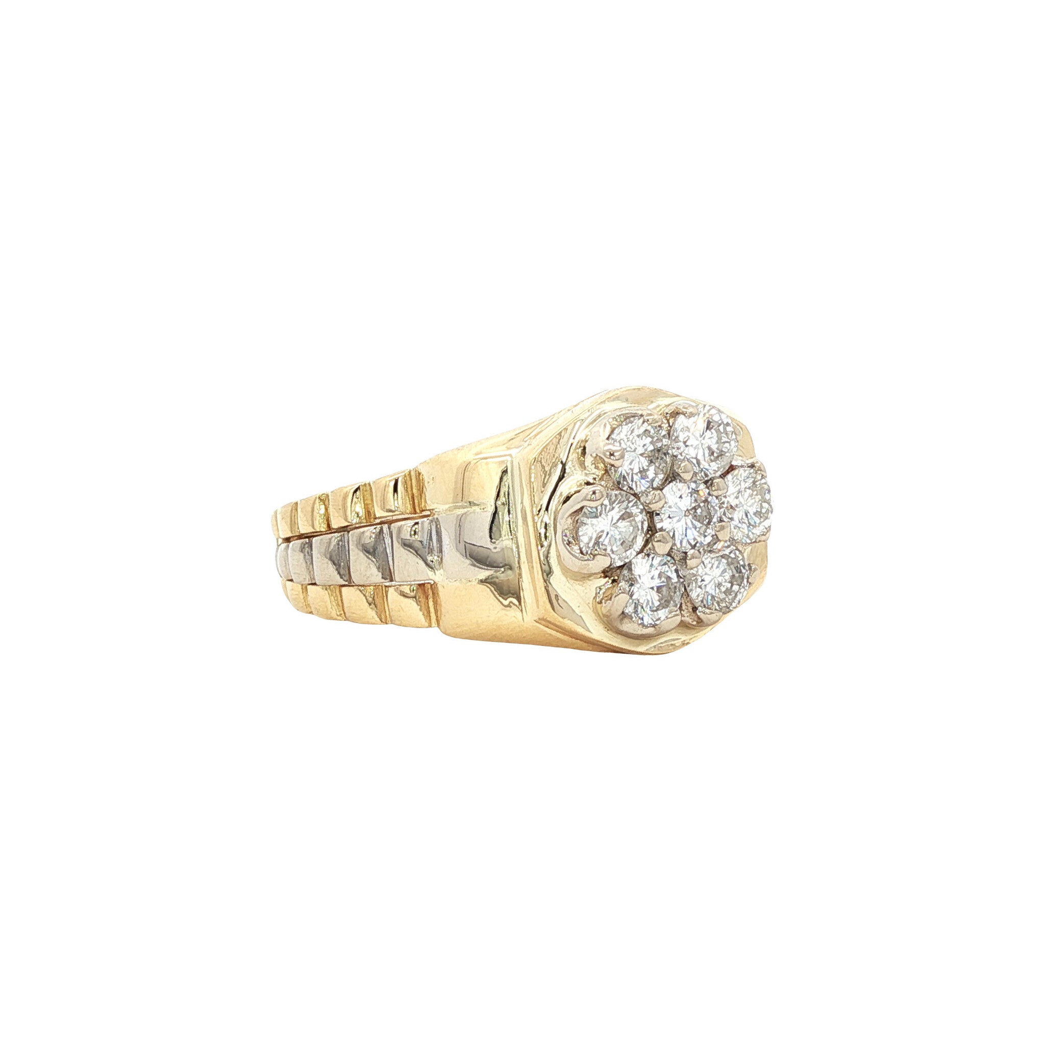 Gouden ring met diamant 18 kt