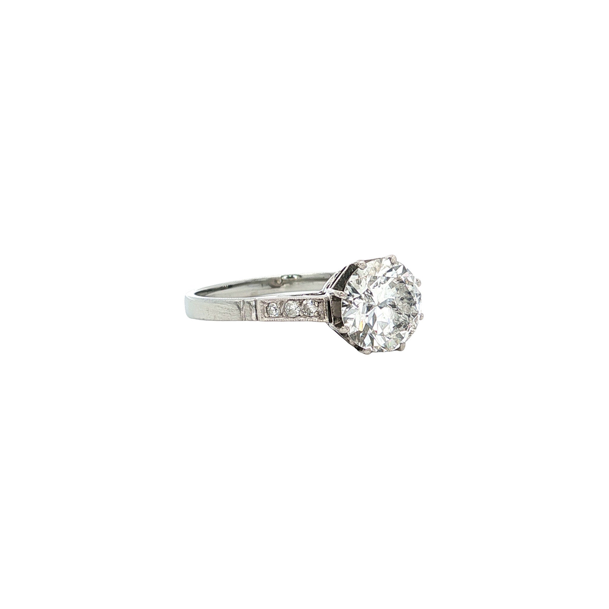 Vintage ring met diamant 9 kt