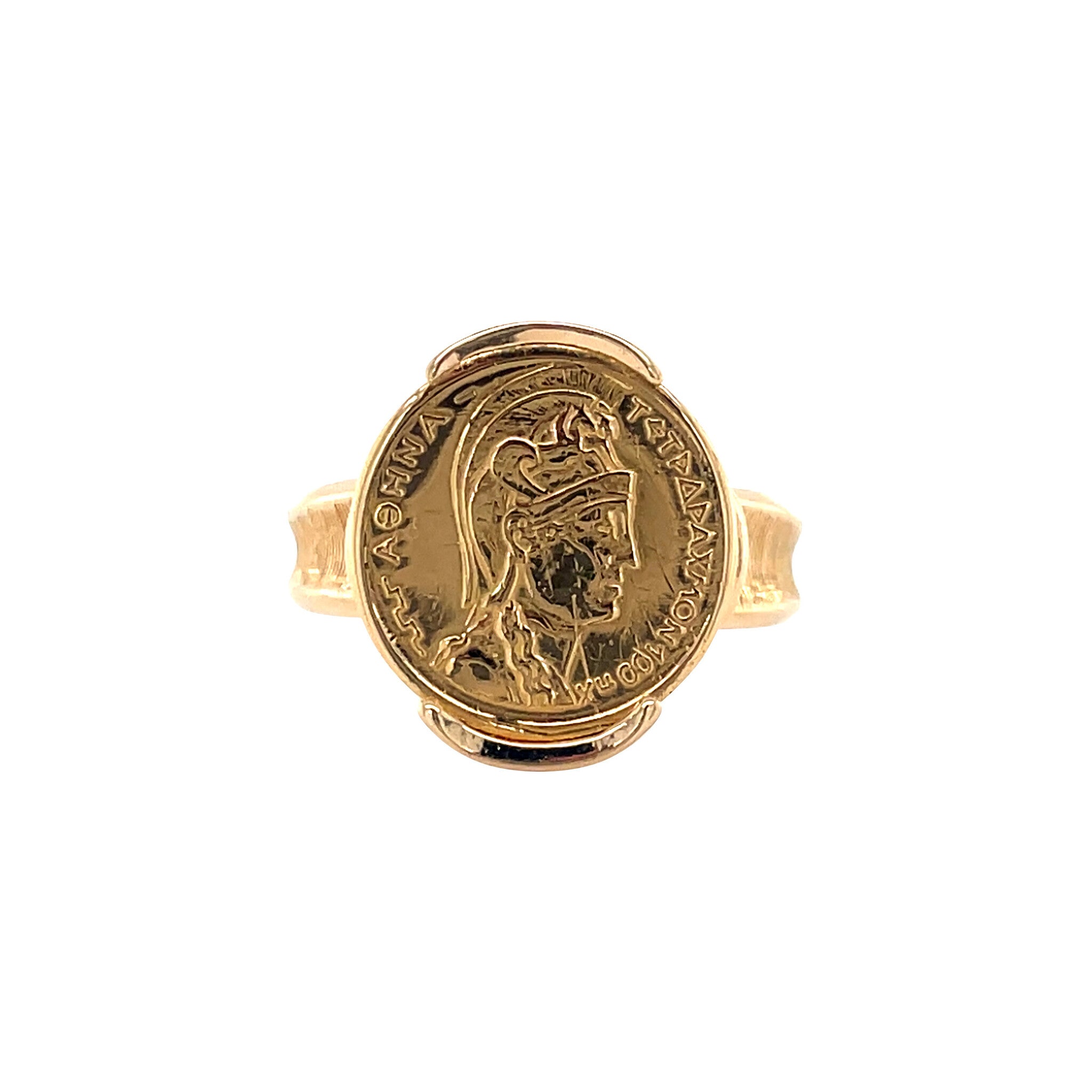 Vintage 14 kt gold coin ring