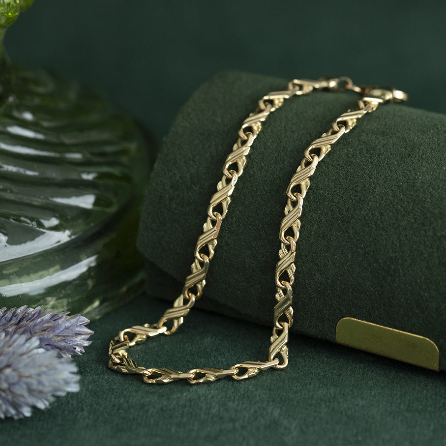 Gold vintage fantasy bracelet 18 kt