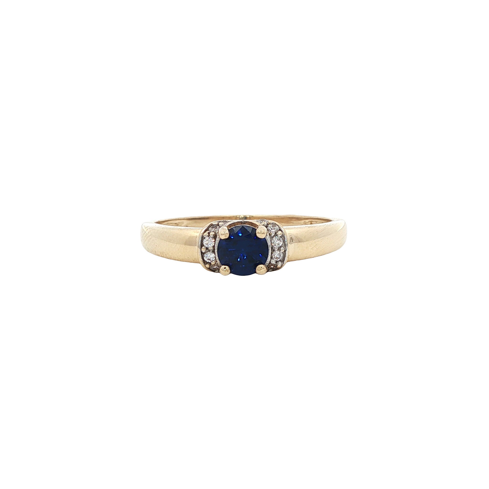 Gold ring with zirconia 14 kt